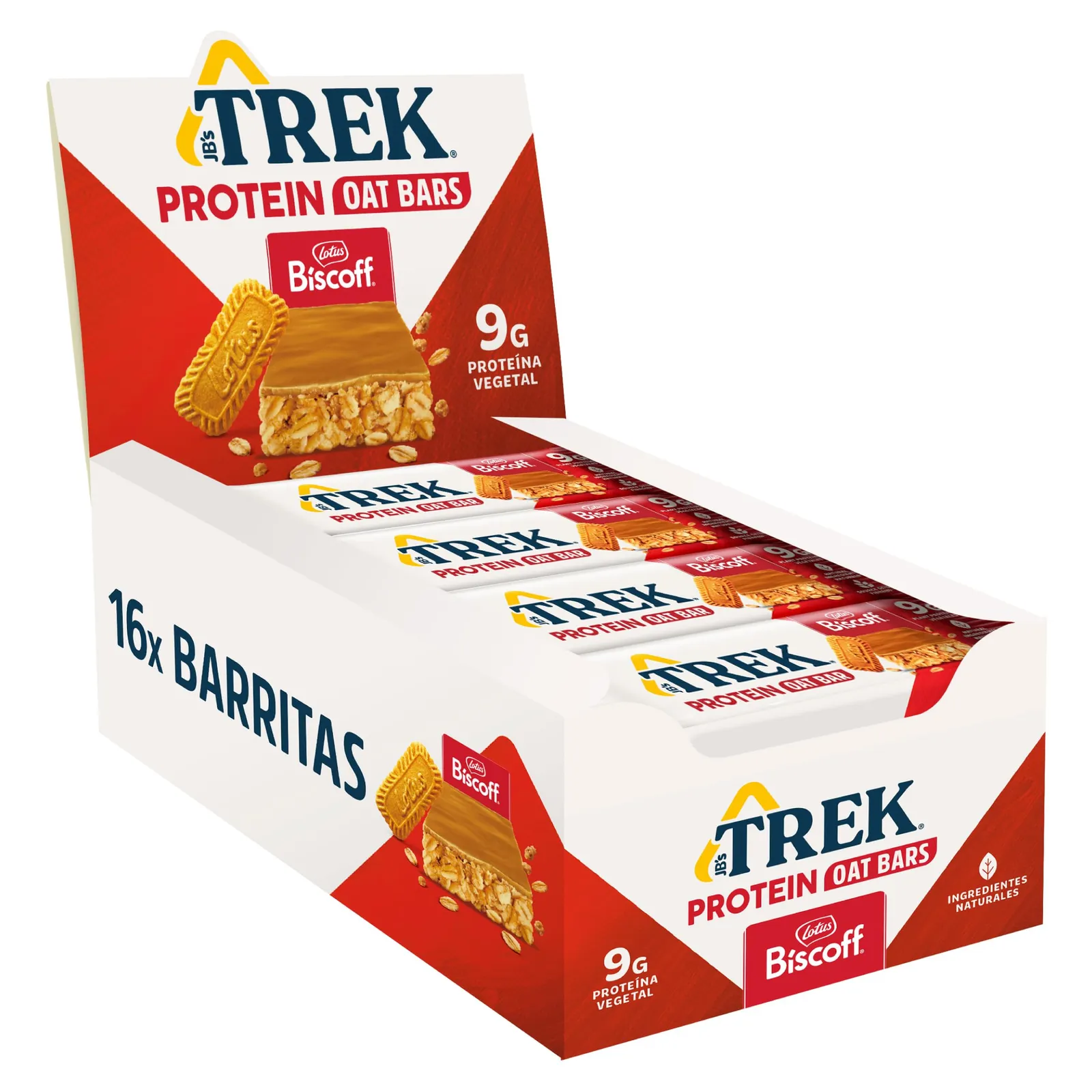 JB's TREK Barrita Avena Proteica Biscoff Vegana 16x50g (800g)