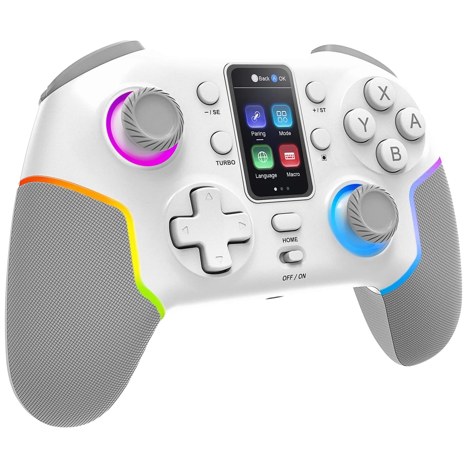 Gamepad Inalámbrico Mars Gaming MGP-V3 ARGB Blanco