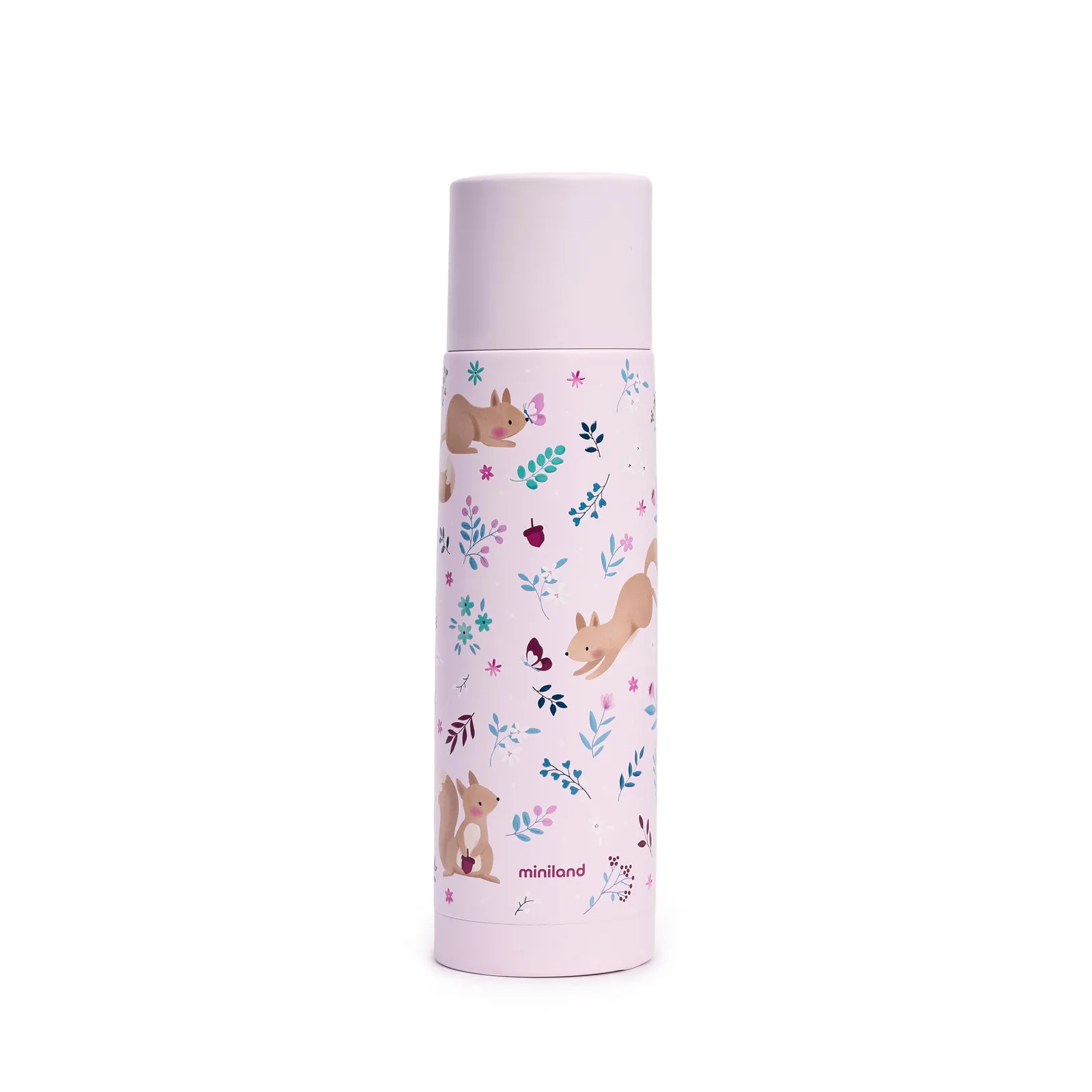 Miniland Termo Bebé 500ml Acero Inoxidable Squirrel - Frío/Calor 24h