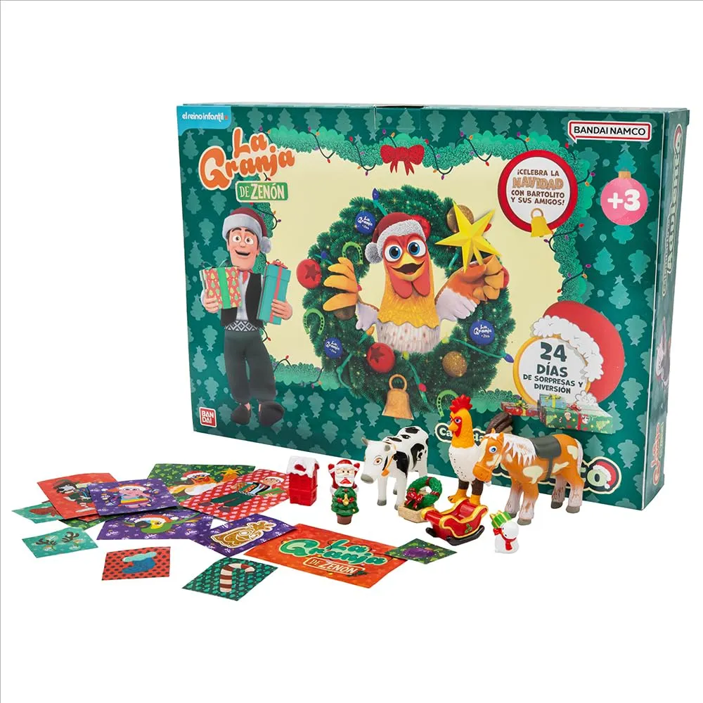 Bandai Calendario Adviento La Granja de Zenón con 24 Sorpresas y Mini Figuras