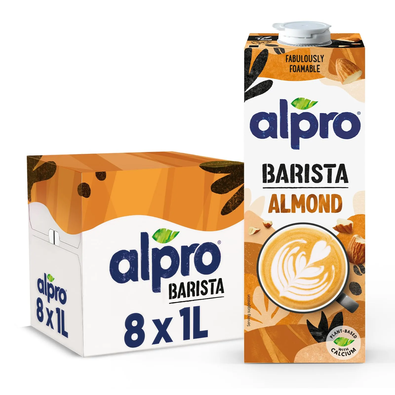 Alpro Barista Bebida de Almendras 100% Vegetal Pack 8x1L