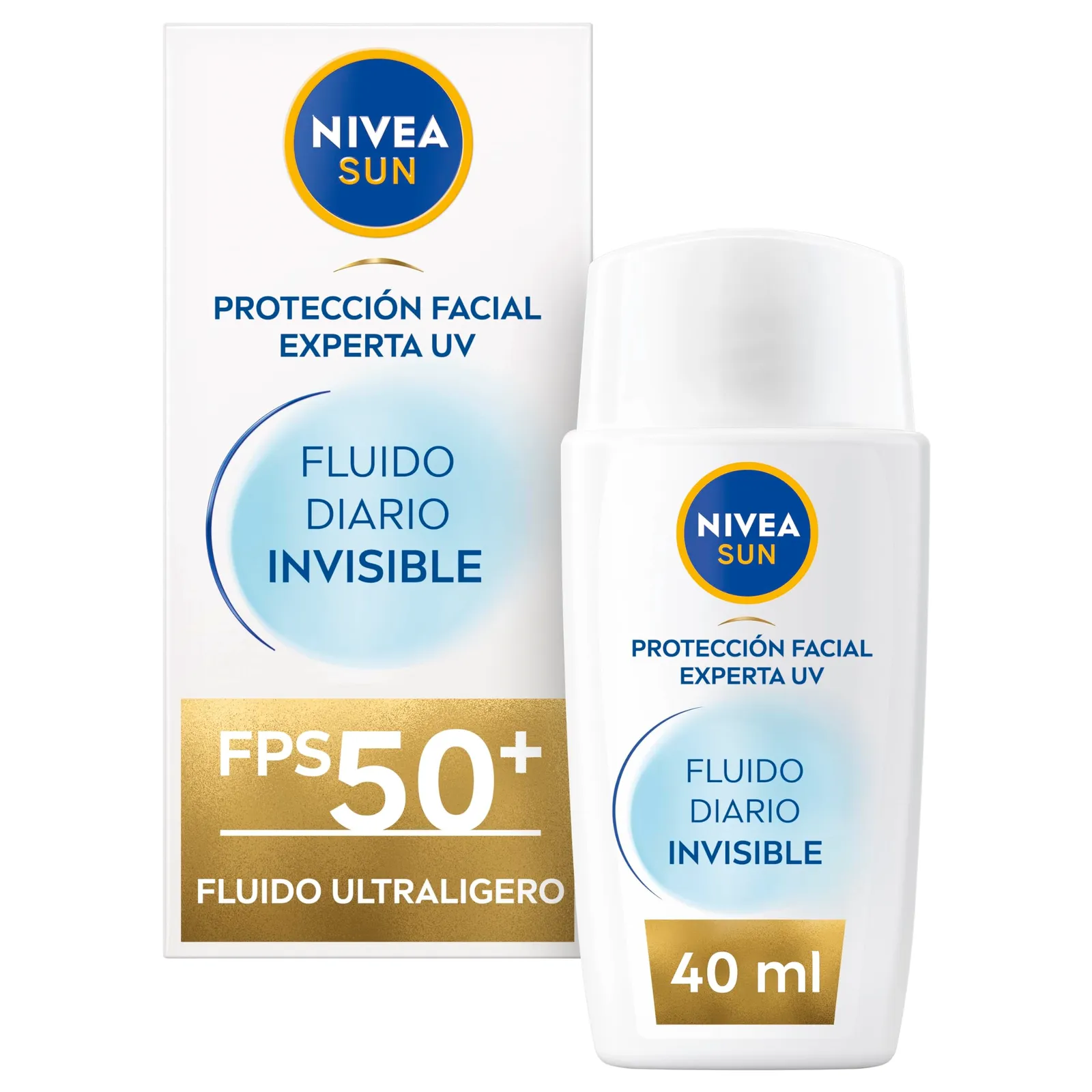NIVEA SUN Fluido Diario Protector Solar Facial FPS 50+ Invisible