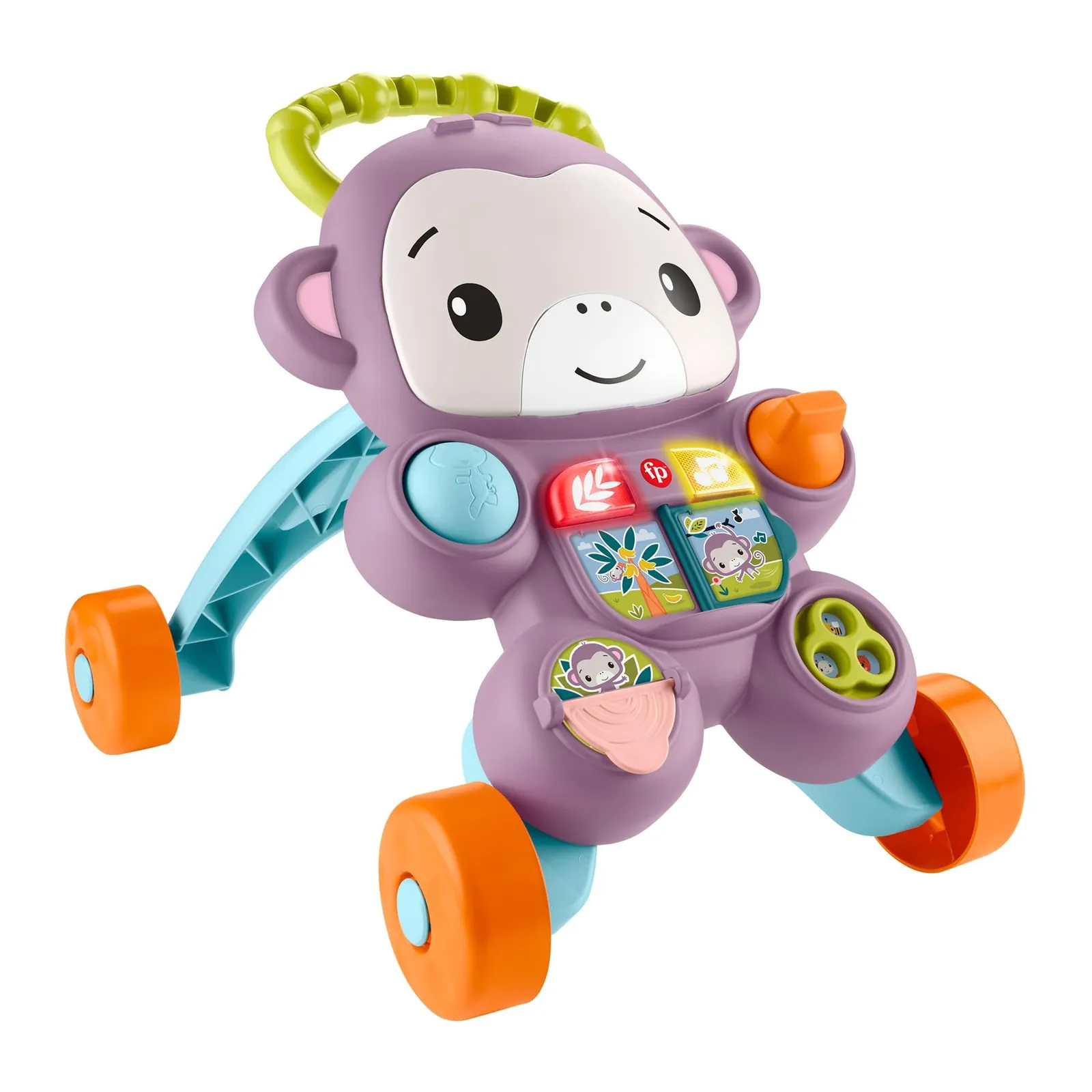 Fisher-Price Andador Monito Morado JGW90: Música, Luces y Actividades para Bebés
