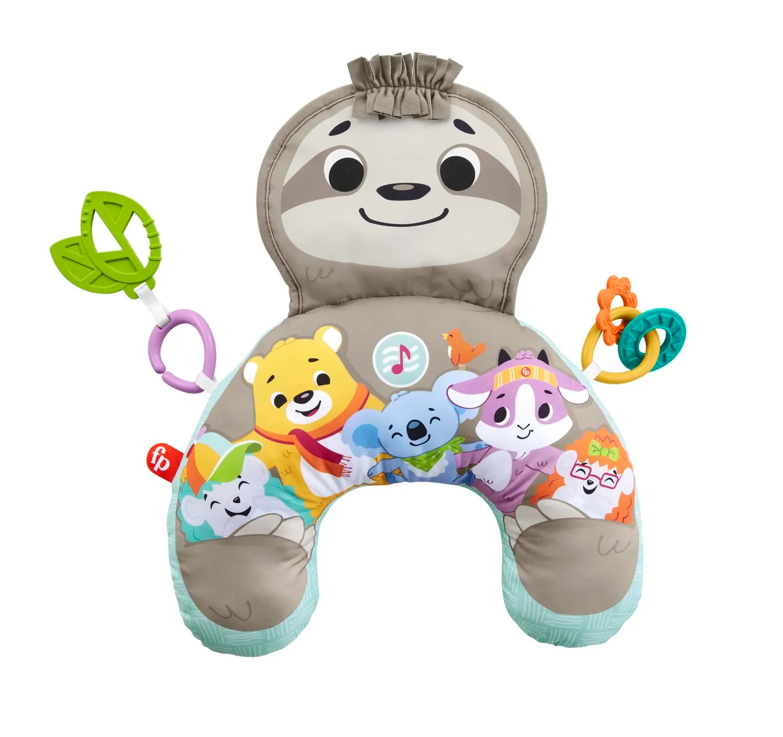 Fisher-Price Perezoso Relajante Bebé: Cojín con Música, Vibraciones, Mordedor y Actividades (Mattel GRR01)
