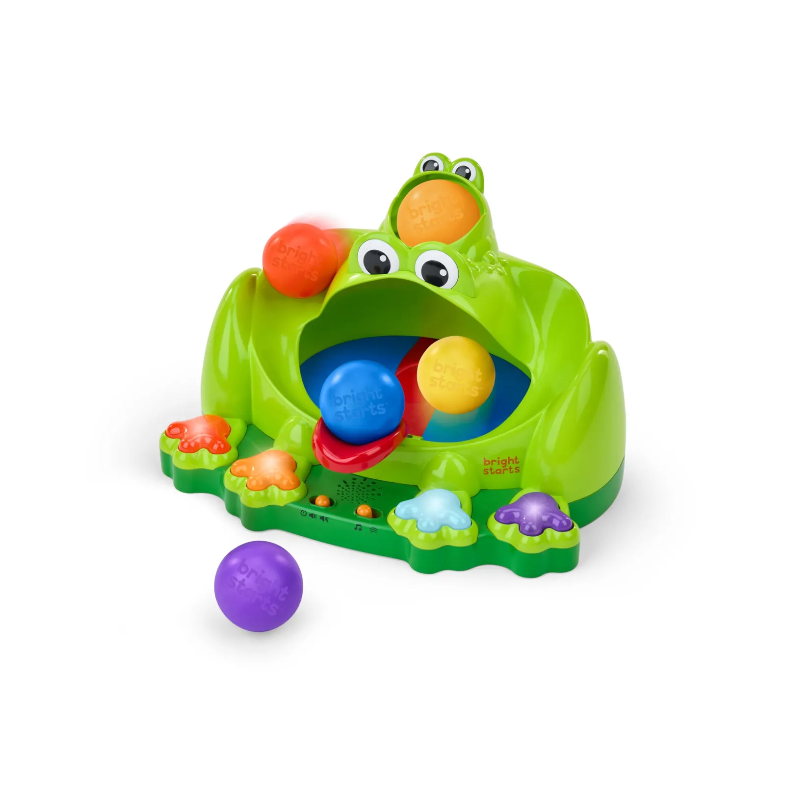 Bright Starts Juguete de Bolas Rana Poppin' Ball Frog para Bebés +6 Meses
