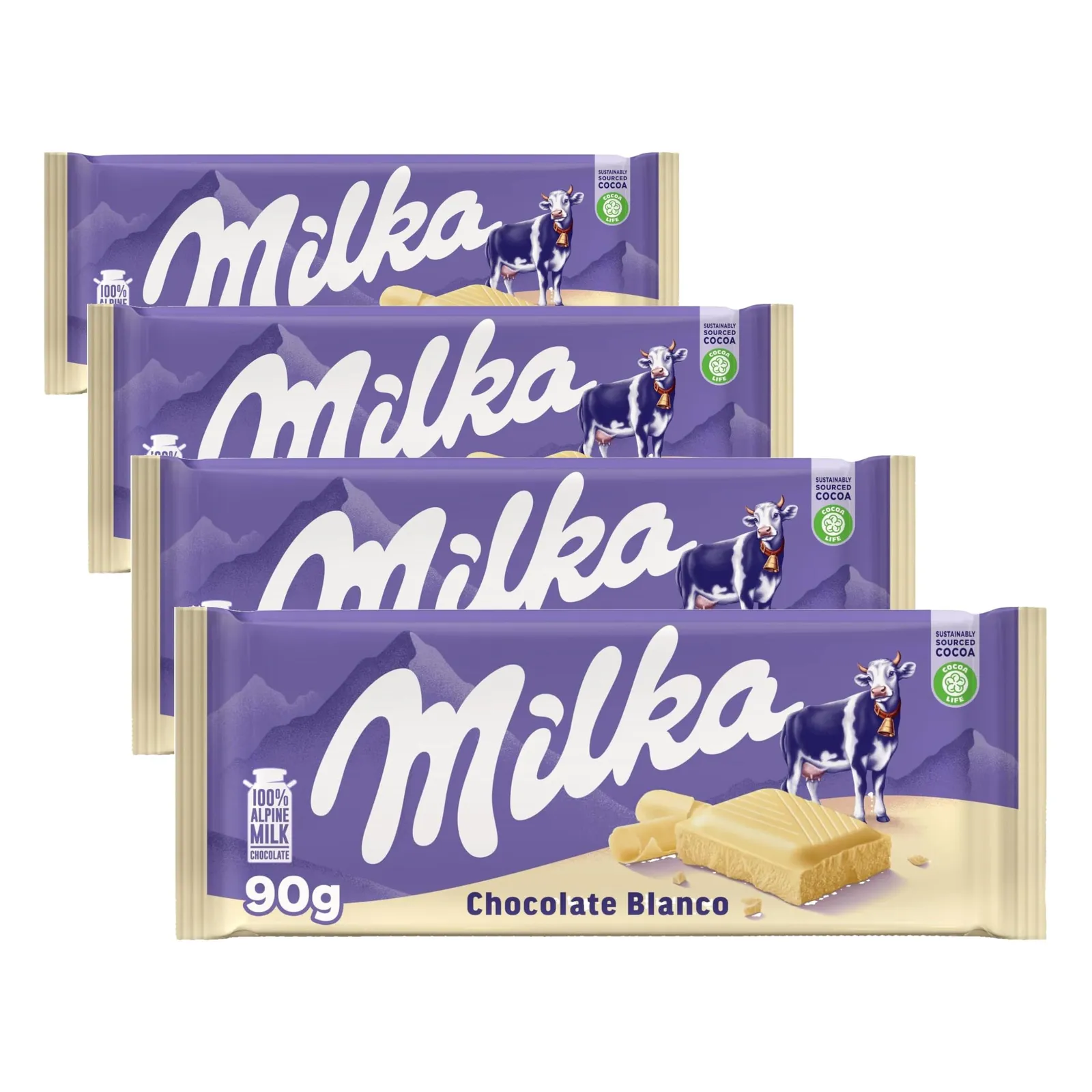 Milka Chocolate Blanco Tableta (4 unidades)