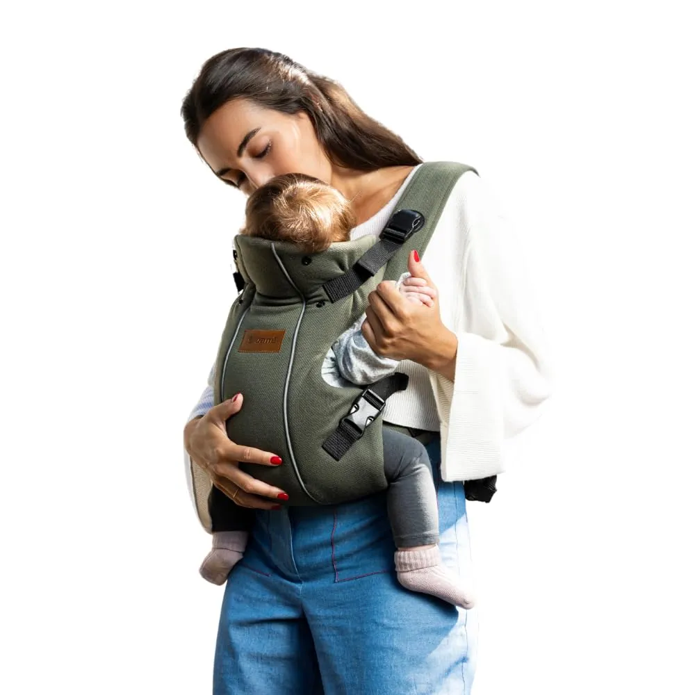 Mochila Portabebé Ergonómica Jané Dual (3,5-15 kg), 3 Posiciones, Verde