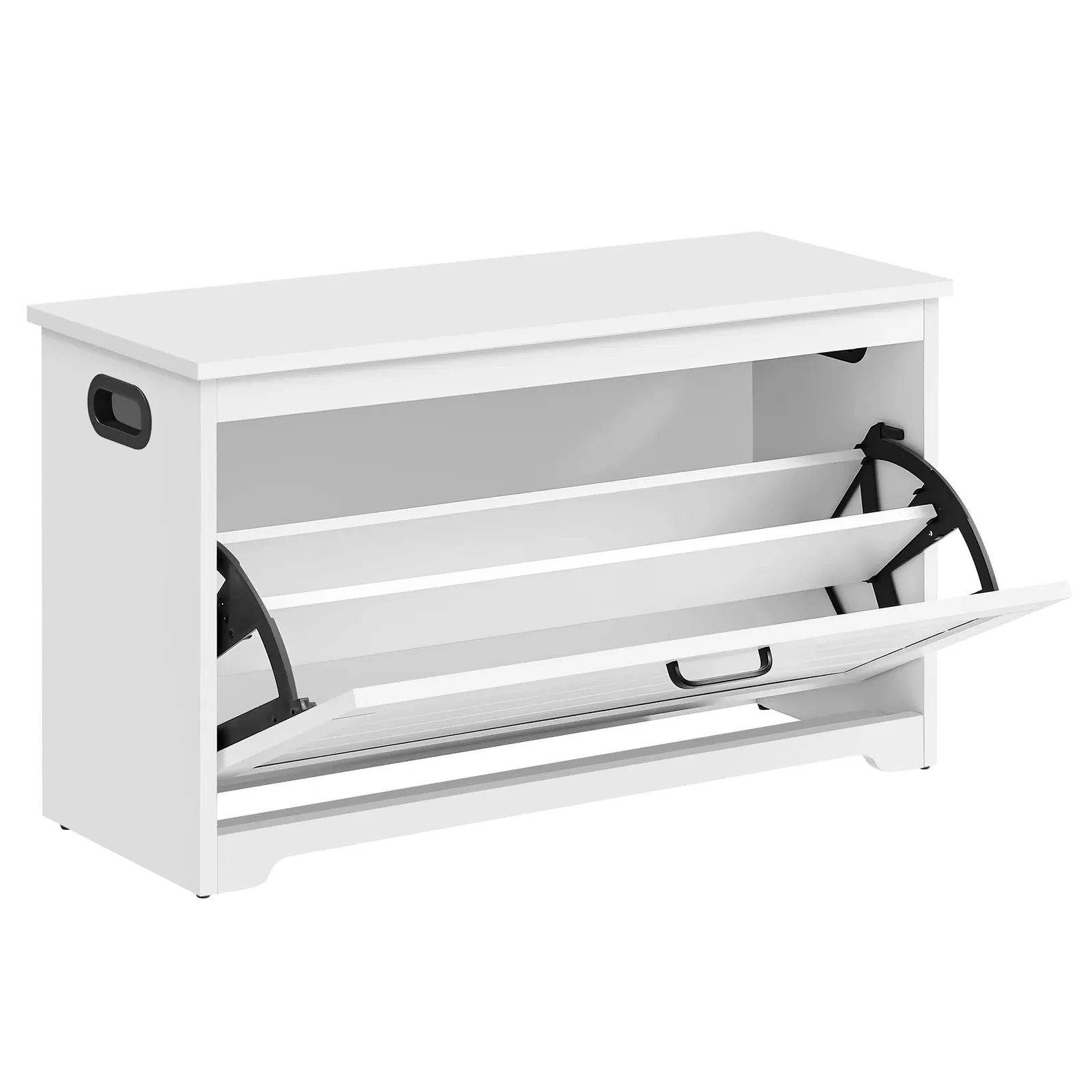 VASAGLE Banco Zapatero con Puerta Plegable 80x30x46 cm Blanco
