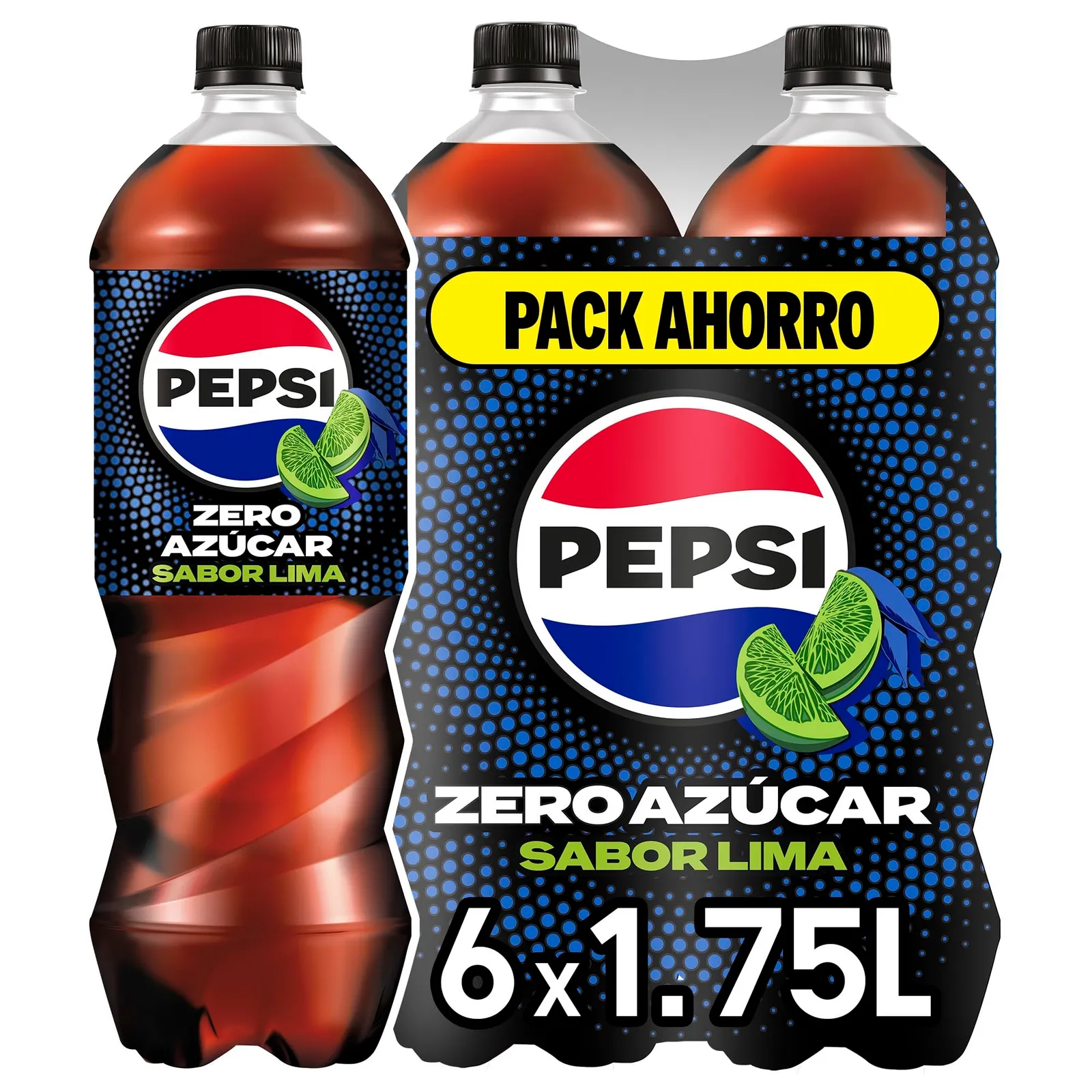 Pepsi Zero Lima: Pack 6 botellas 1.75L (10.5L)