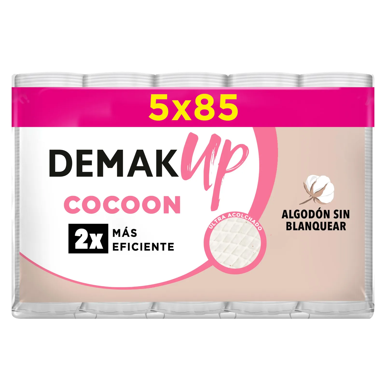 425 Discos Desmaquillantes Demak'up Cocoon Algodon Natural