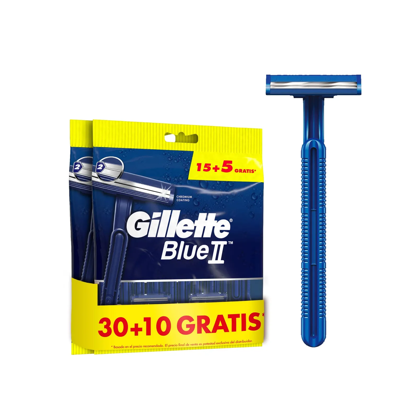 Pack 40x Maquinillas Desechables Gillette Blue II