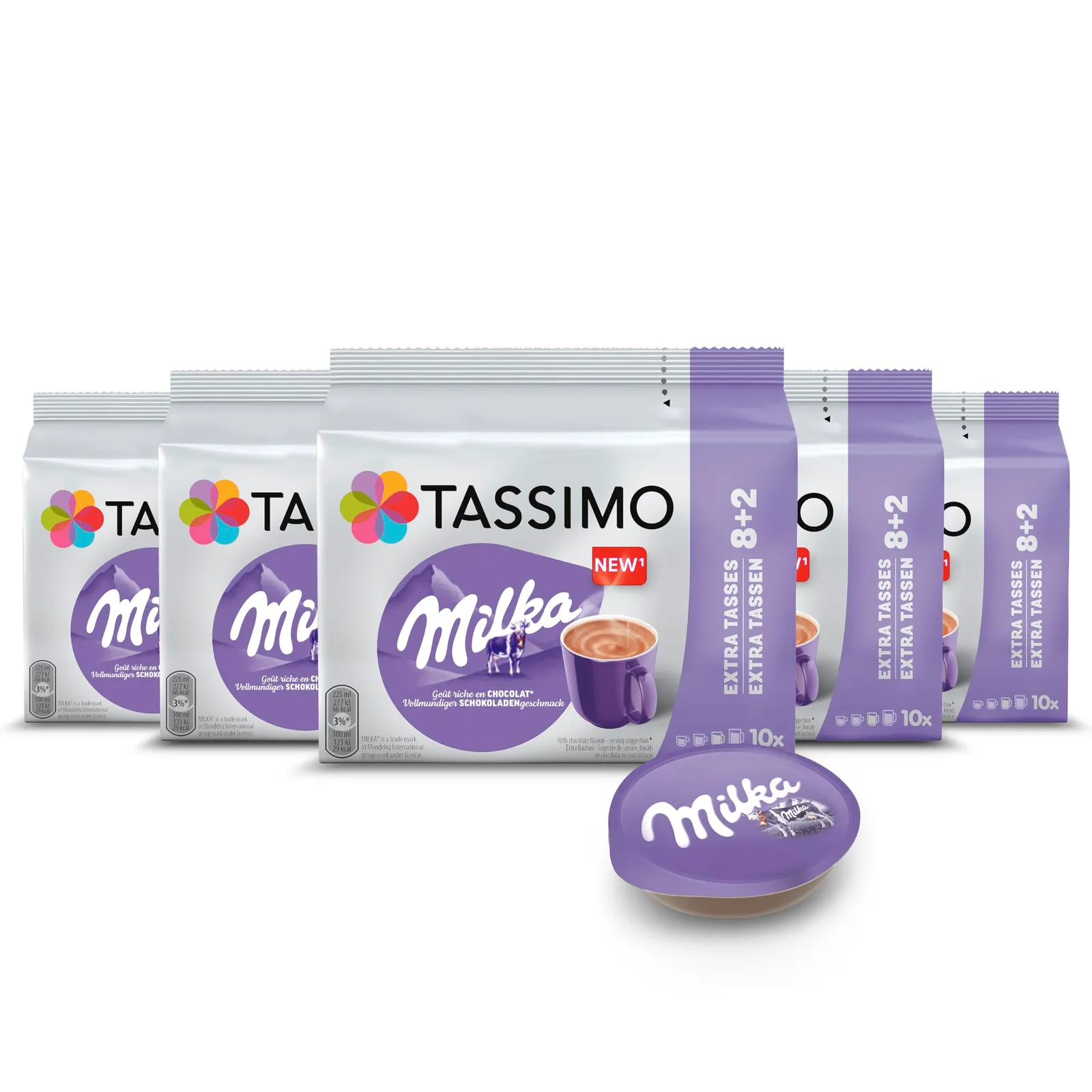 Tassimo Cápsulas Cacao Milka, Pack 50 Cápsulas Compatibles