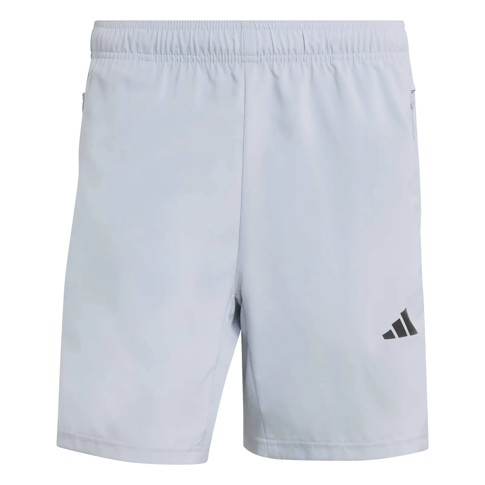 adidas Uomo Workout Essentials Base 3 Stripes Woven Short, Halo Silver/Black, Talla M