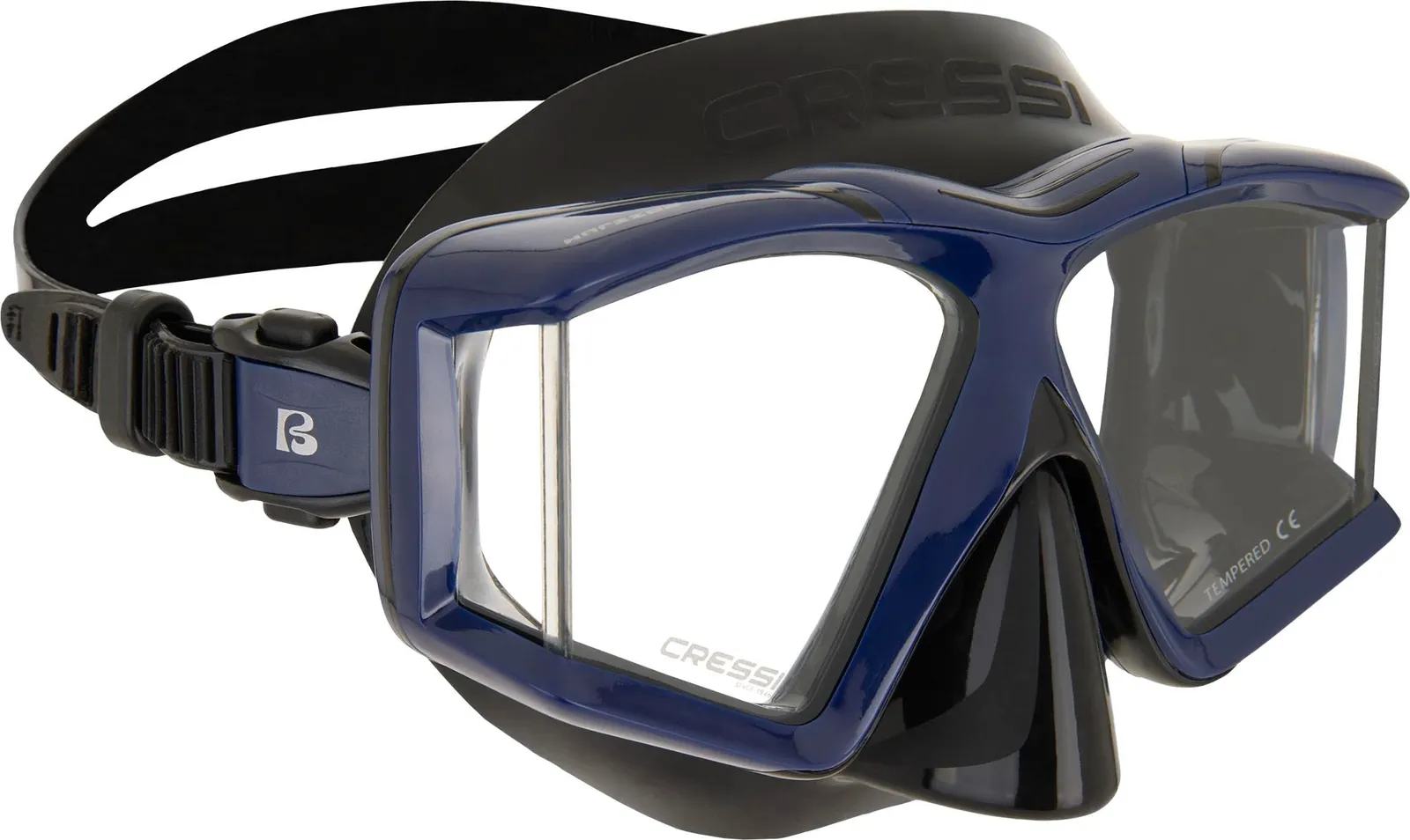 Máscara CRESSI Horizon Unisex para Buceo y Snorkeling, Negro/Azul