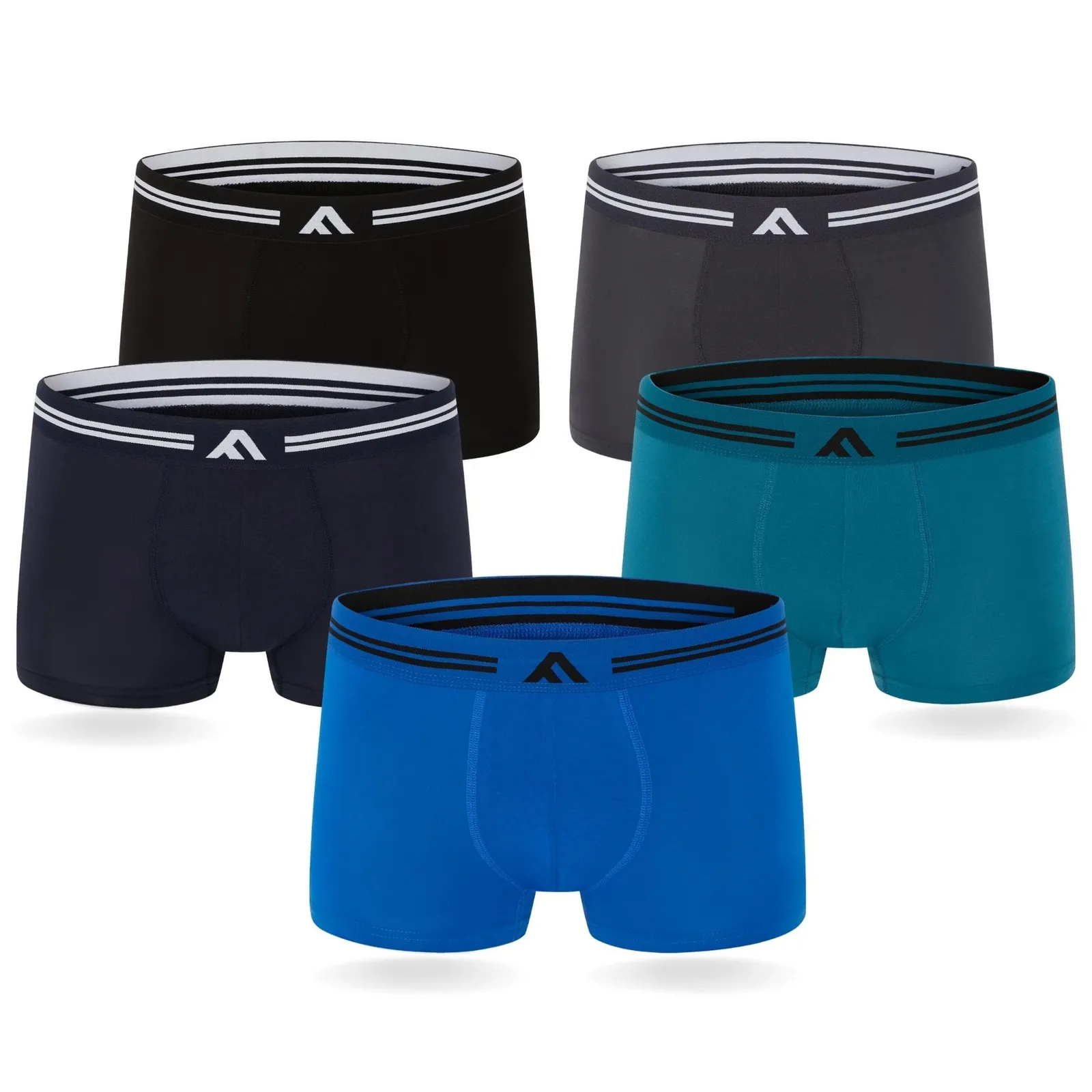 FM London Bóxers de Bambú para Hombre - Pack 5