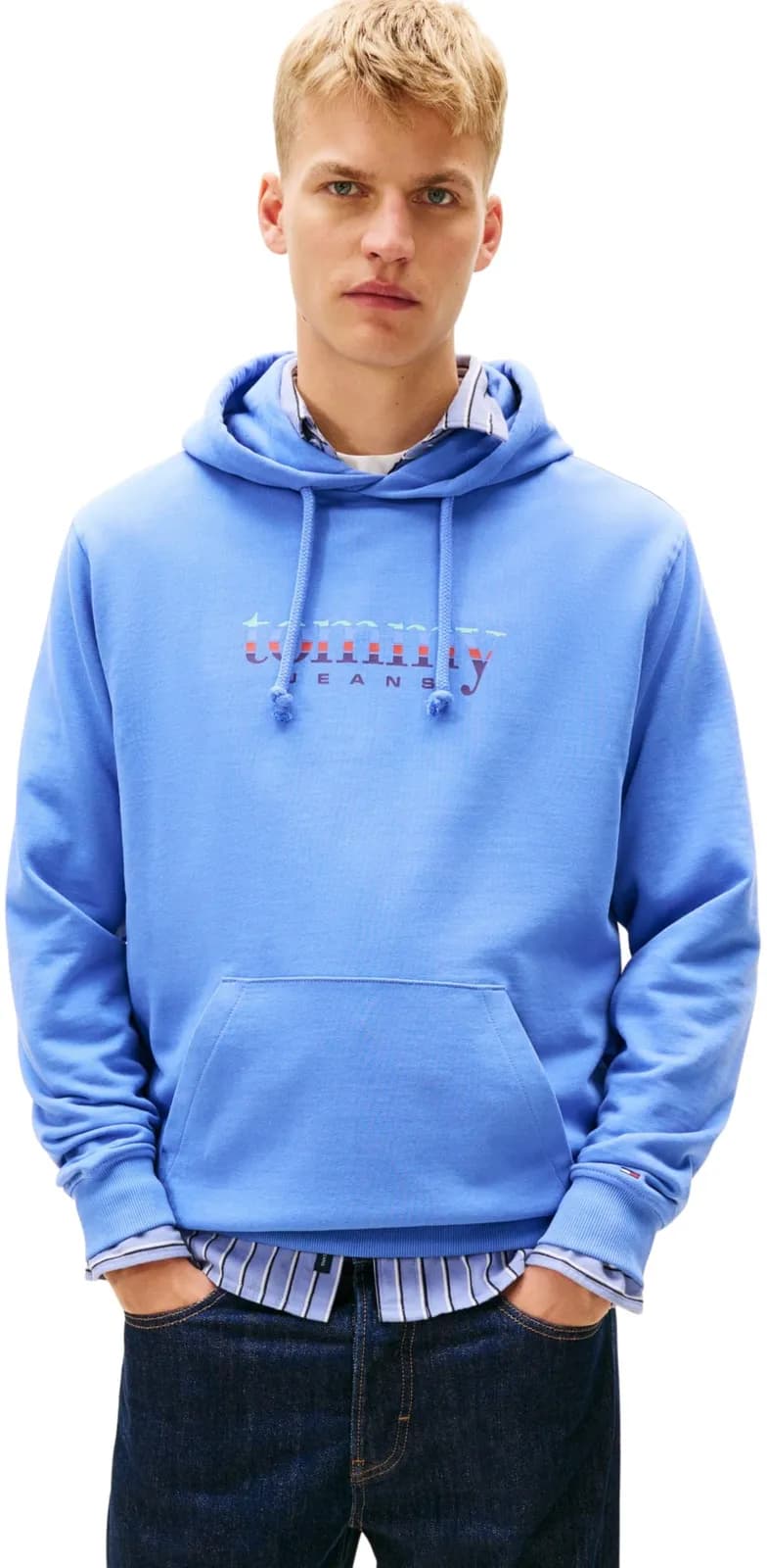 Sudadera Tommy Jeans TJM REG Entry DNA Play Hood DM0DM22642 Hombre Azul XL