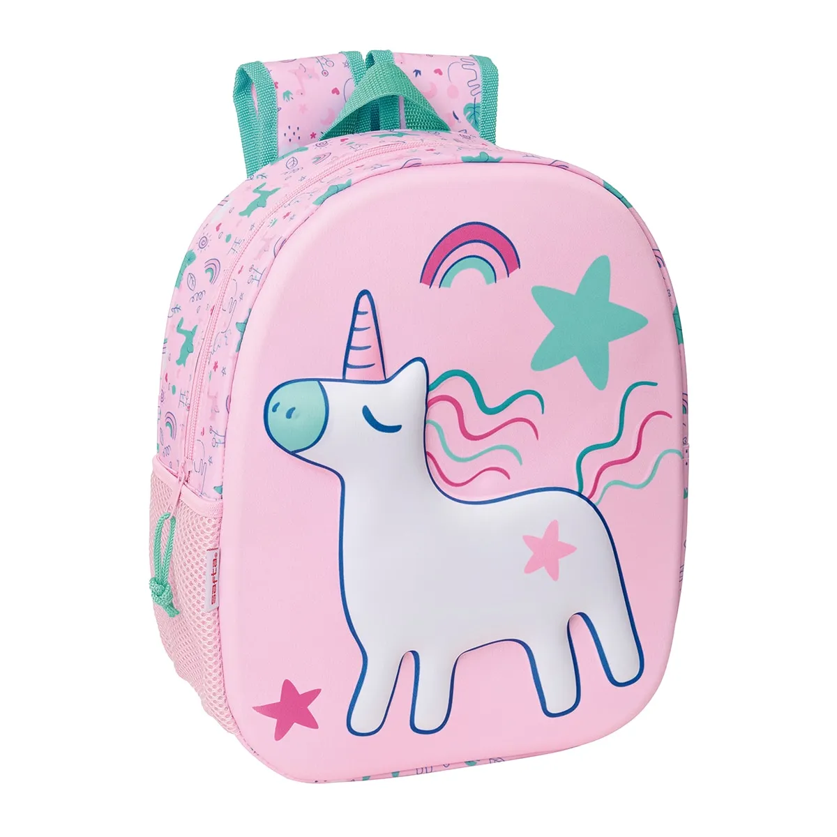 Mochila Infantil 3D Frost Unicornio Rosa