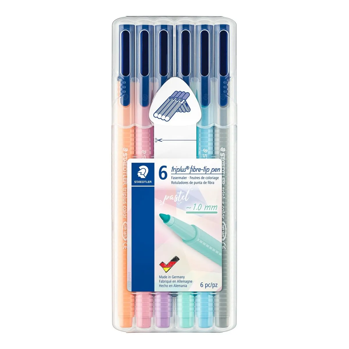 Estuche 6 Rotuladores Staedtler Triplus Pastel