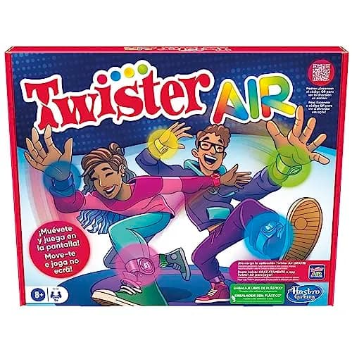 Hasbro Gaming Twister Air: Juego de Fiesta con Realidad Aumentada y App para Mayores de 8 Años