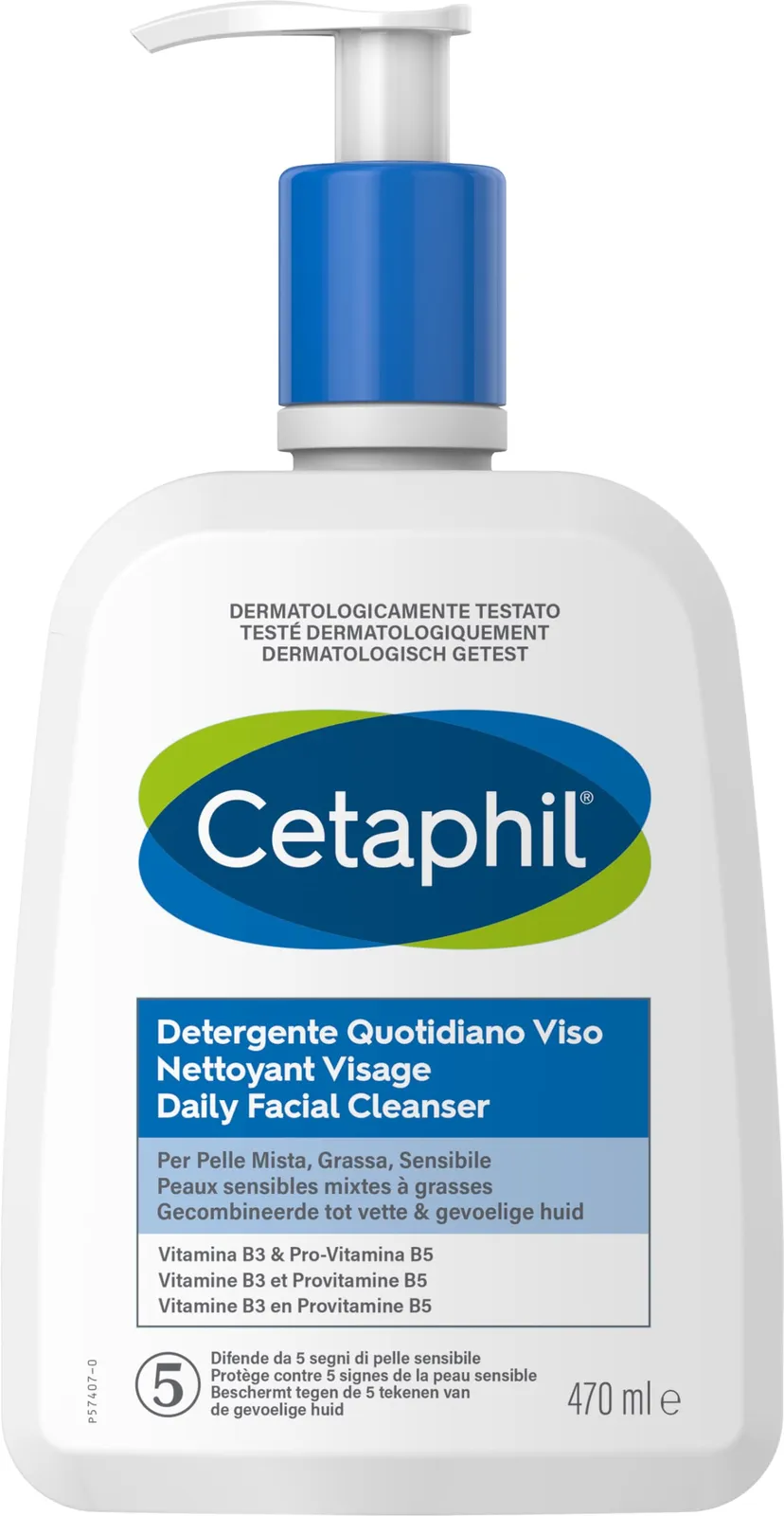 Limpiador facial diario Cetaphil, 470 ml