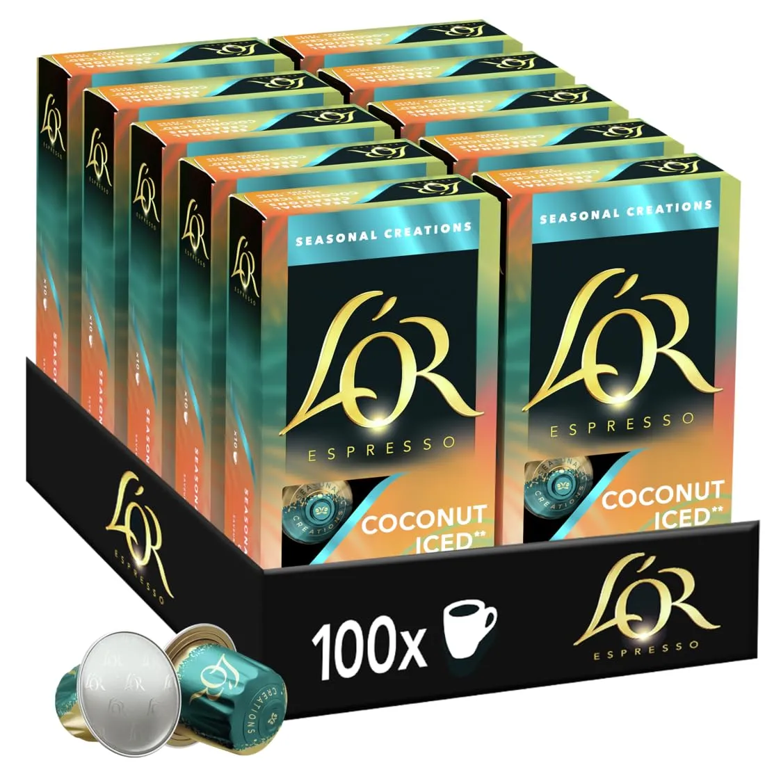L'OR Espresso Coco Cápsulas Café Compatibles Nespresso (100 Unidades)