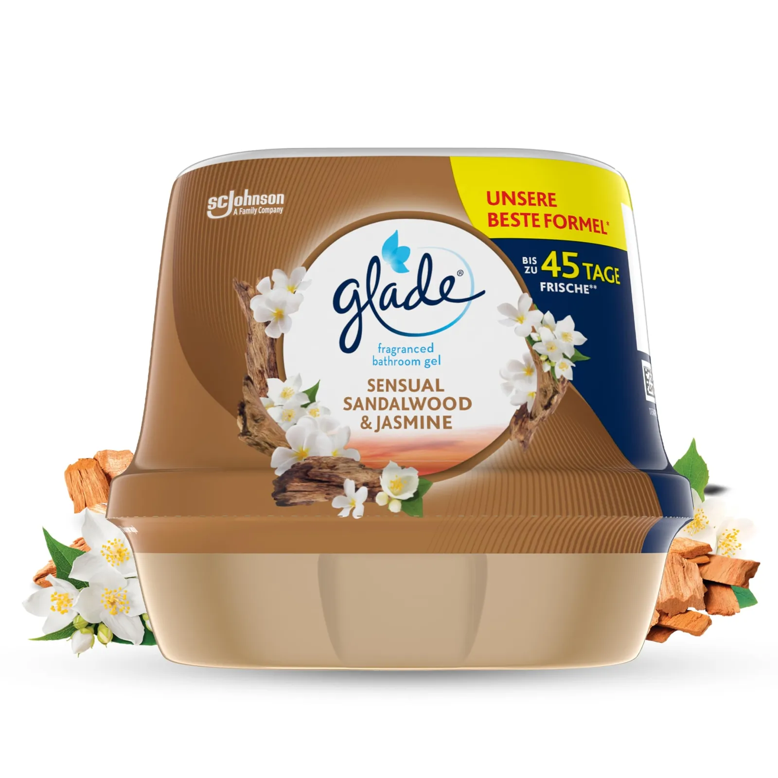 Glade Gel Baño Ambientador Absorbeolores Sandalwood & Jasmine