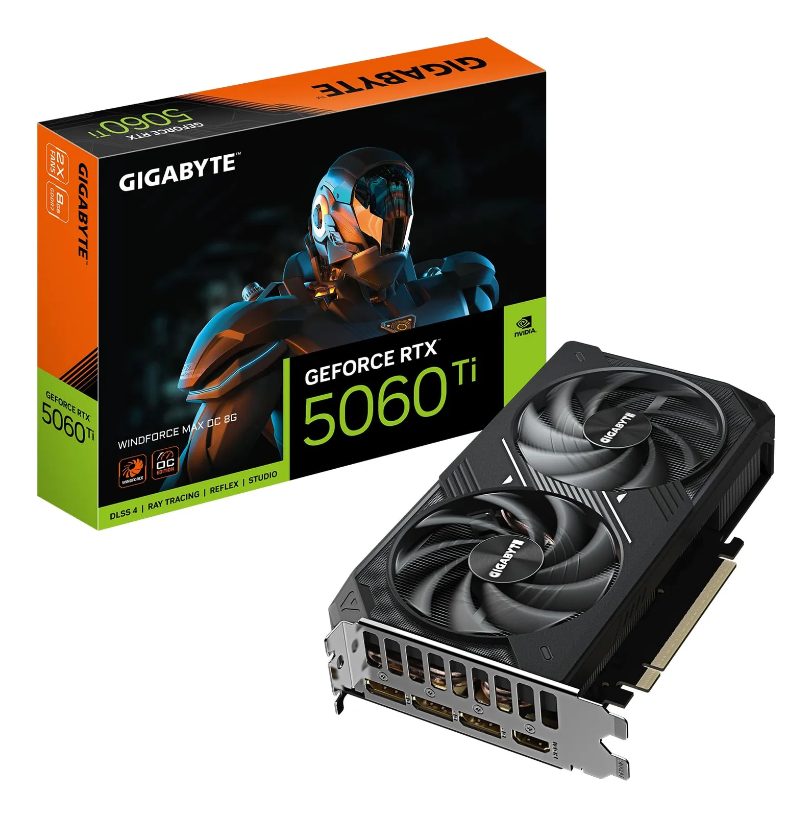 Tarjeta Gráfica GIGABYTE RTX 5060 Ti WINDFORCE MAX OC 8G