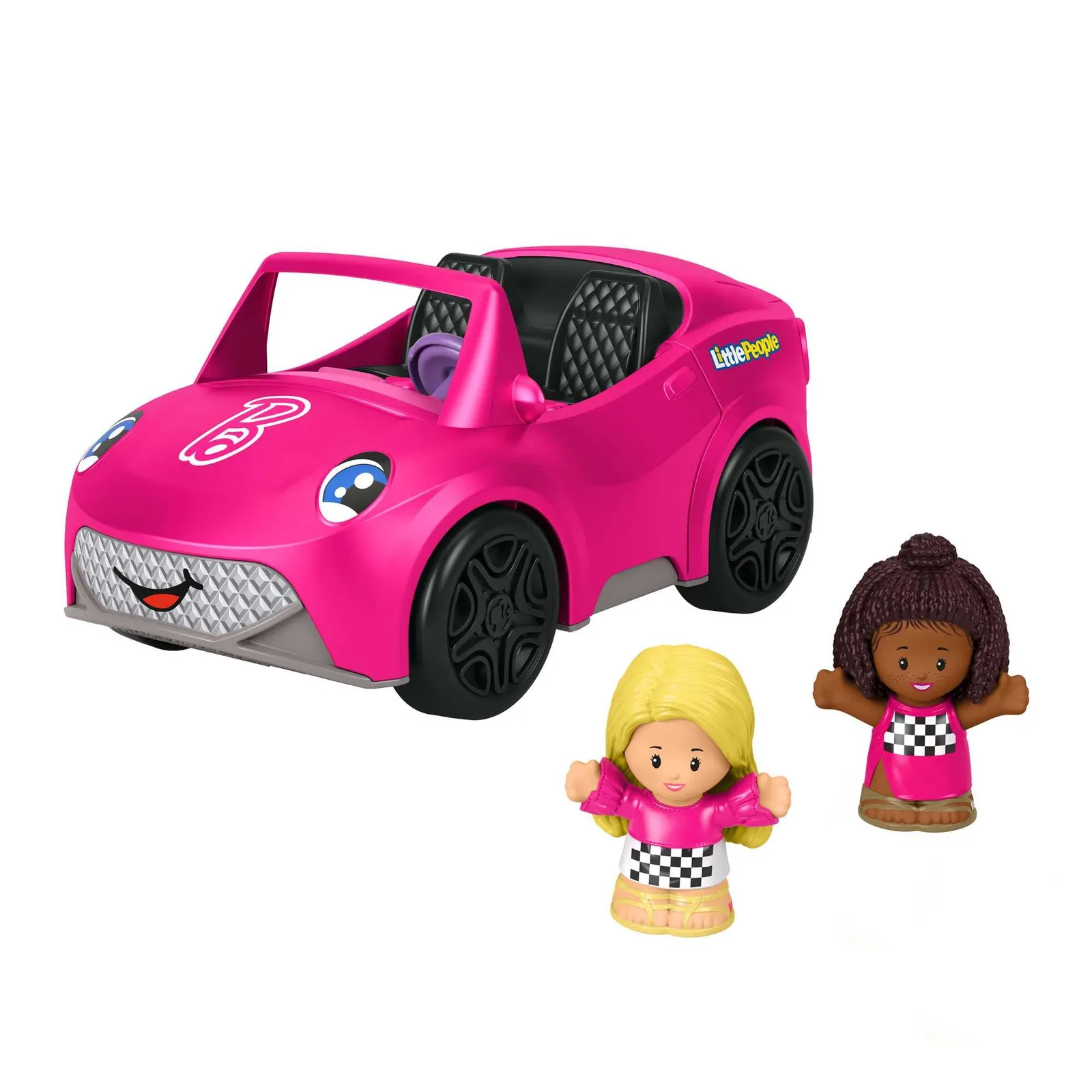 Fisher-Price Little People Barbie & Brooklyn Convertible Car with Sounds, Ages 1+