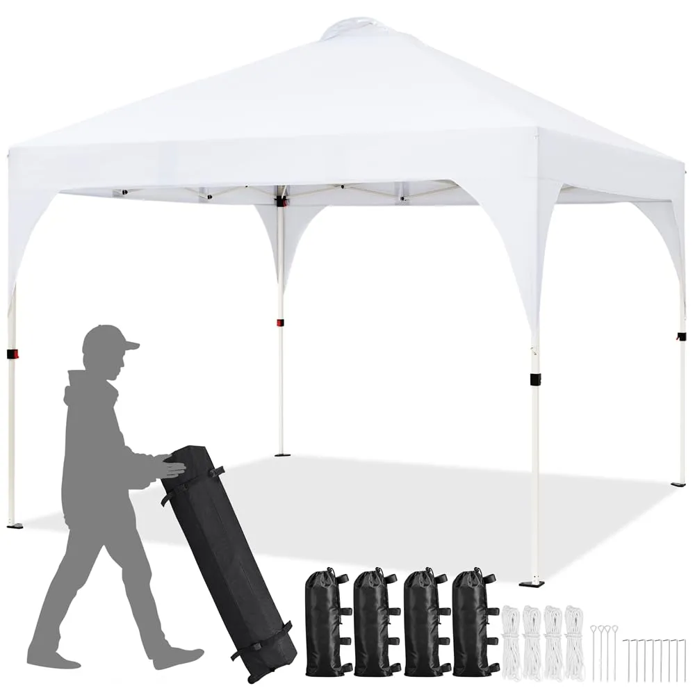 Yaheetech Carpa Plegable 3x3m Blanca para Exterior