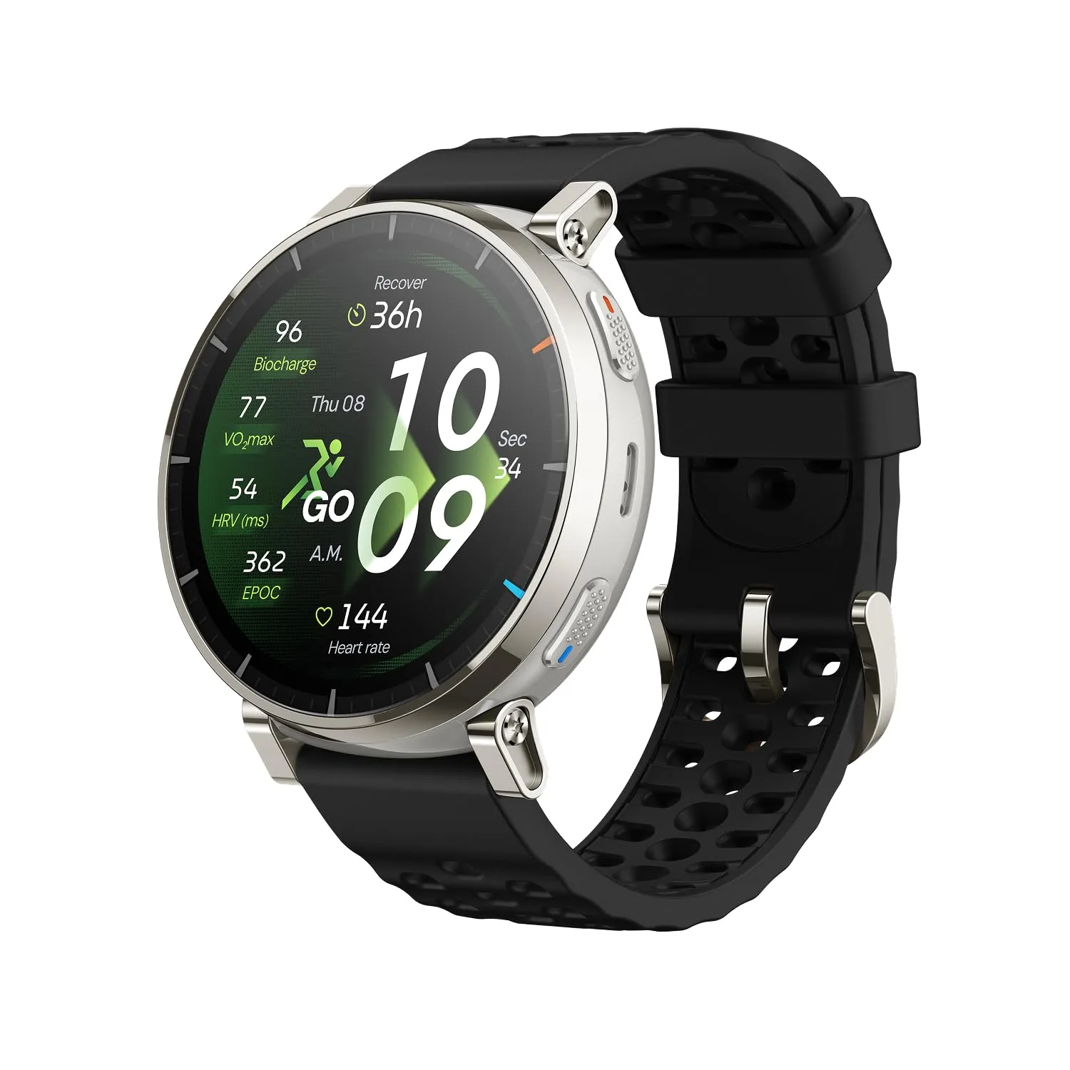 Amazfit Active 3 Premium Smartwatch: GPS, AMOLED 1.32", Batería 12 Días, 4GB, NFC, Mapas