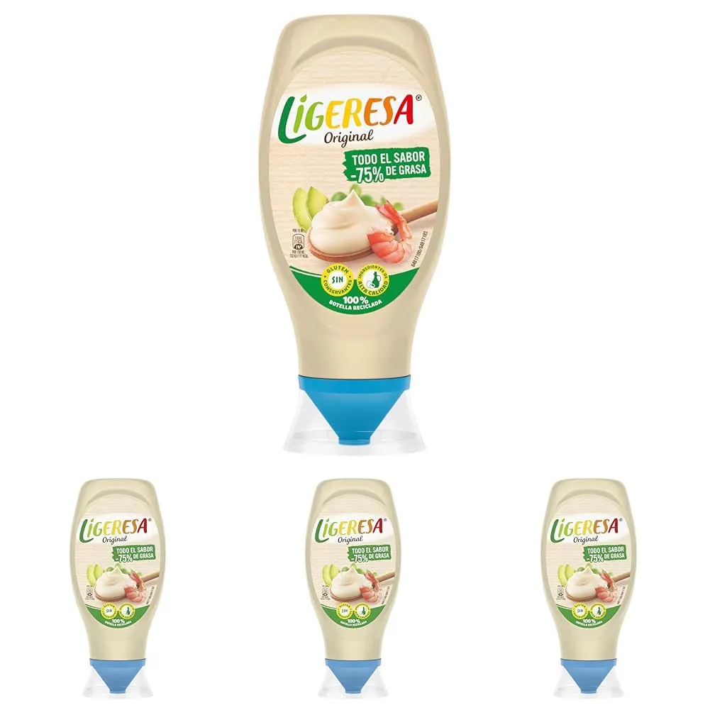 4 x Salsa Ligera Ligeresa Bocabajo 430 ml