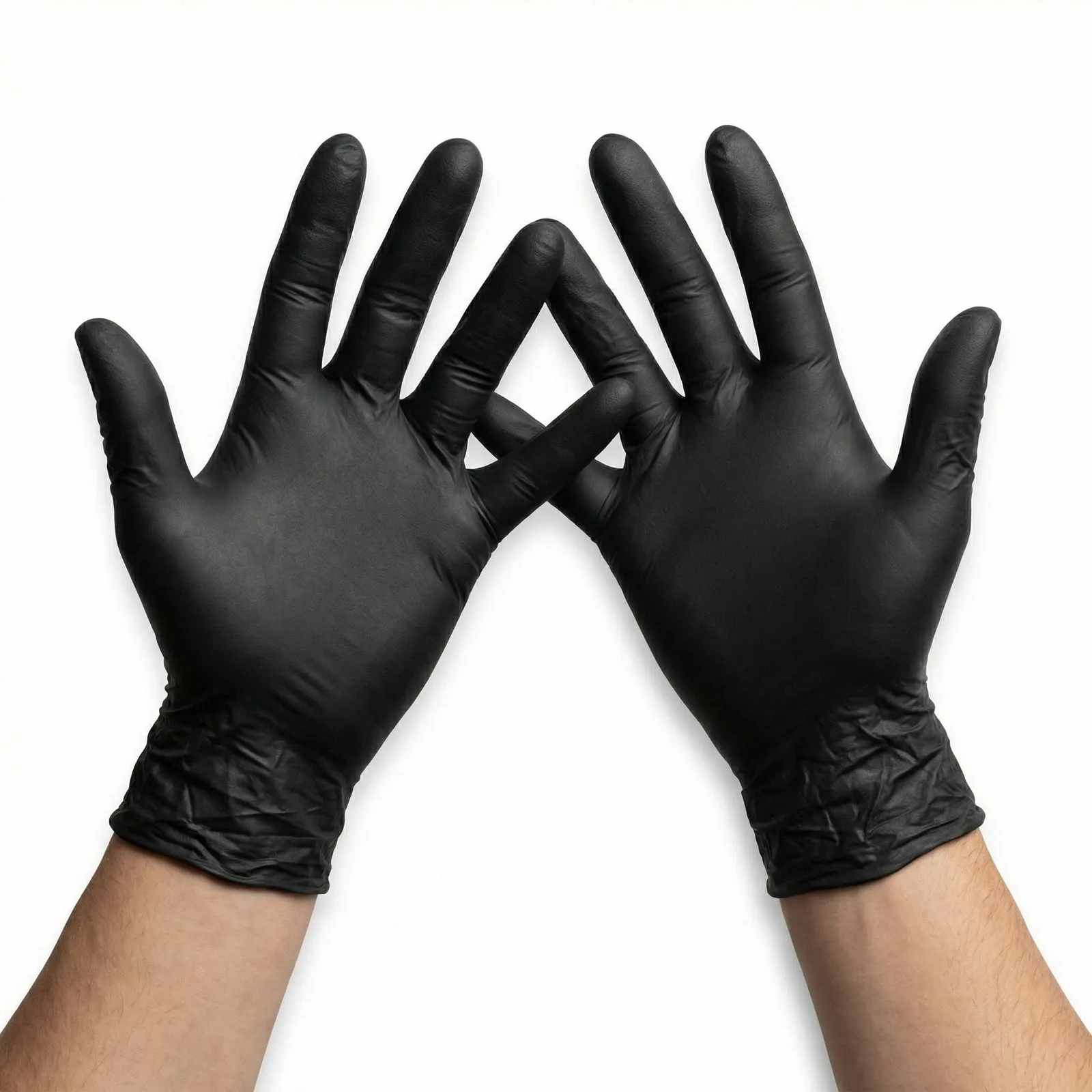 KMINA Guantes Nitrilo Talla M (200 uds, Negro), Desechables, Sin Látex