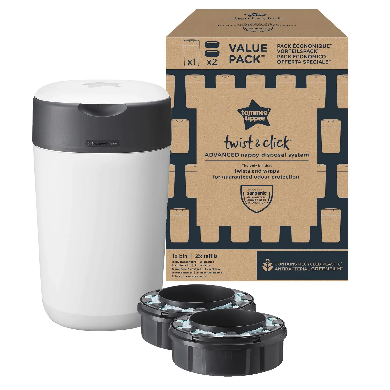 Contenedor pañales Tommee Tippee Twist & Click + 2 recambios