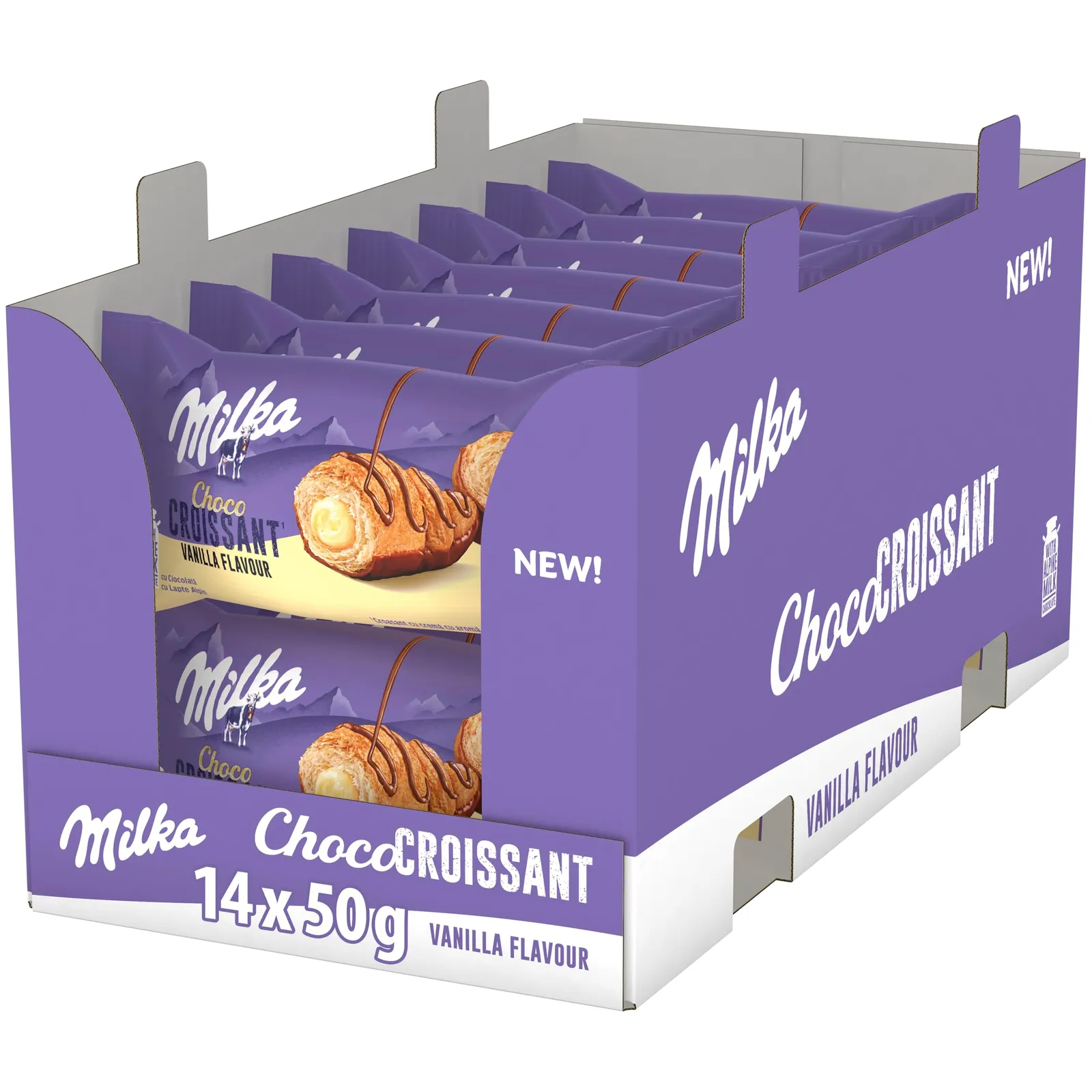 Milka Croissant Vainilla Chocolate Pack 14 Unidades (50g c/u)