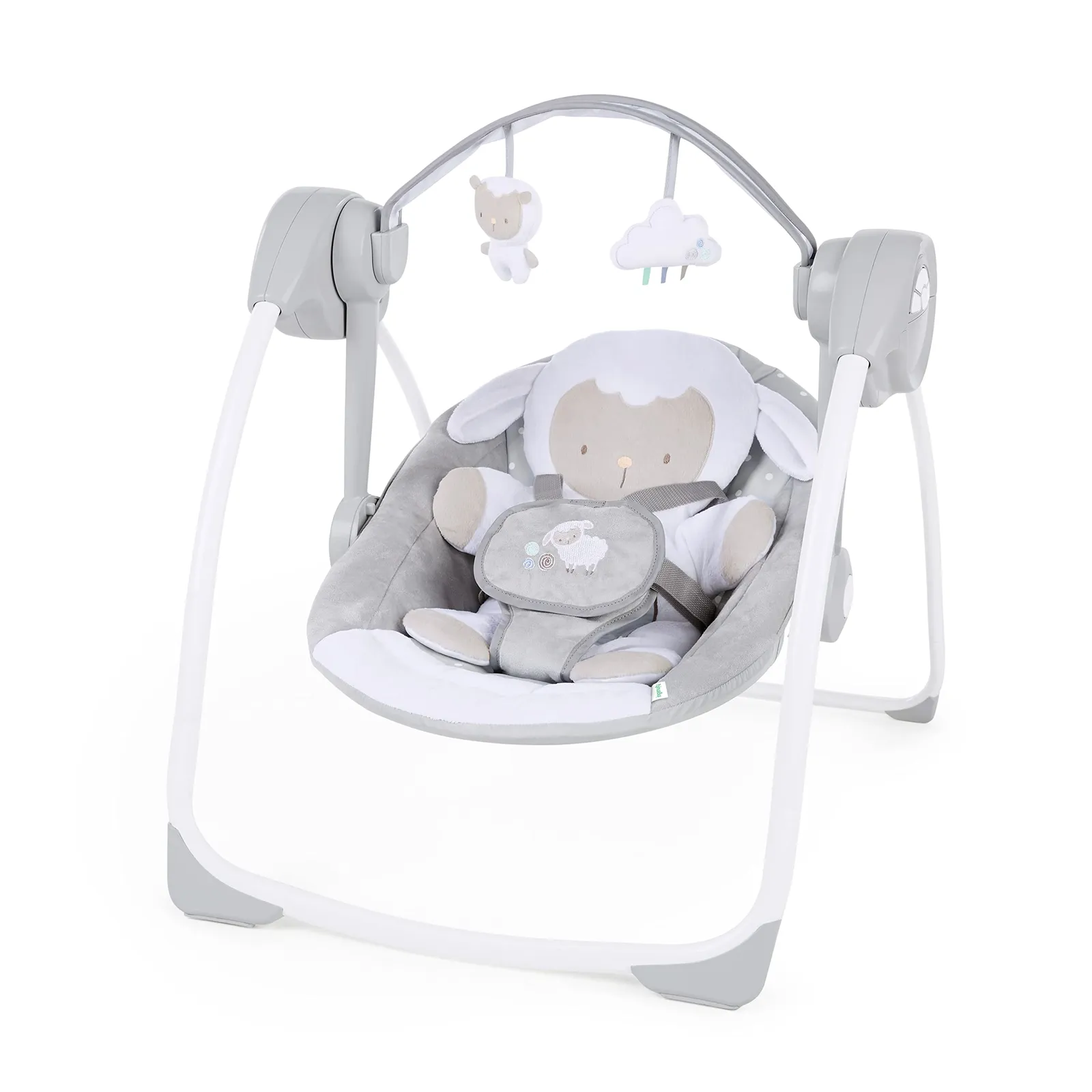 Columpio Compacto Ingenuity Cuddle Lamb: 6 Velocidades, 12 Melodías, Arco Juego