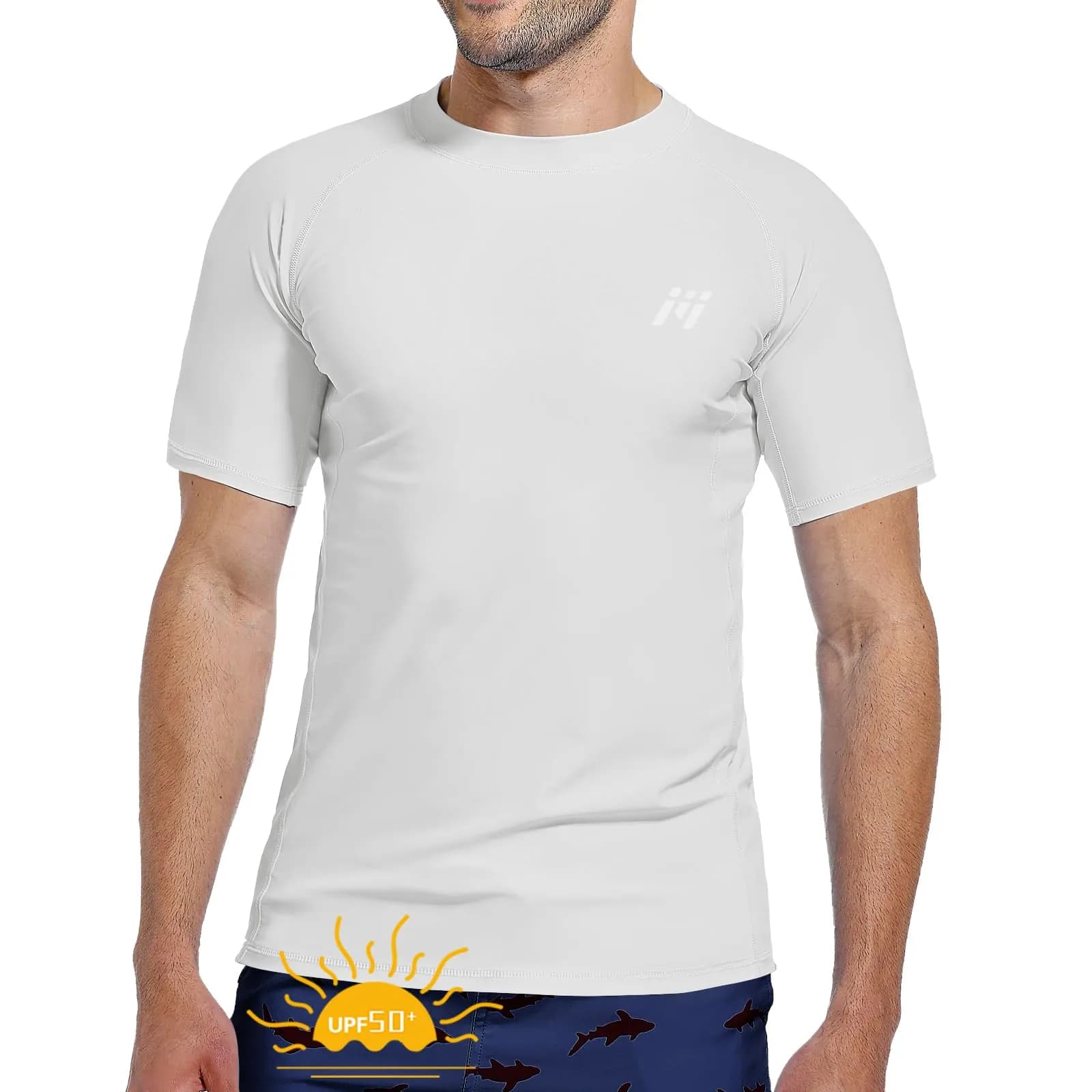 Camiseta Natación Hombre MEETWEE Manga Corta/Larga UPF 50+ Secado Rápido