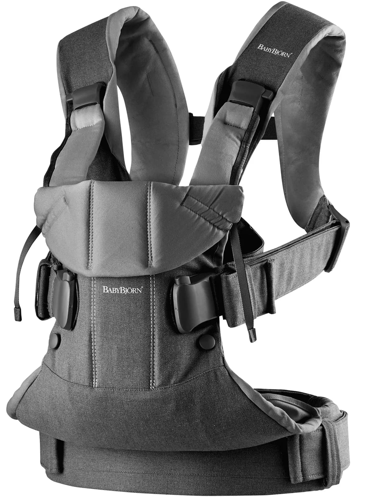 BabyBjörn Mochila Porta Bebé One - Vaquero gris/Gris oscuro