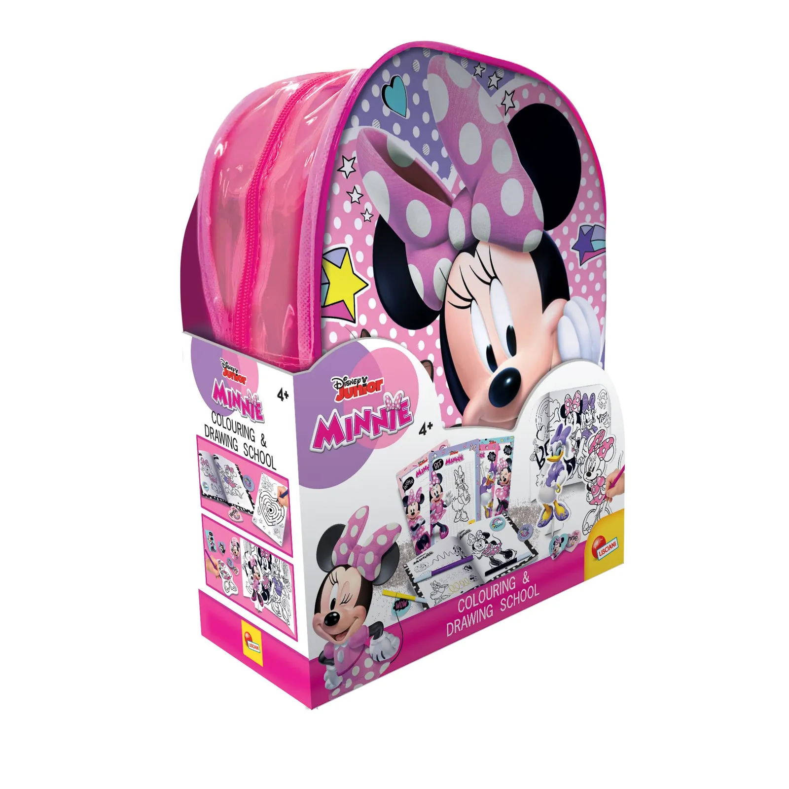 Minnie Mochila Drawing School con pizarra y rotuladores