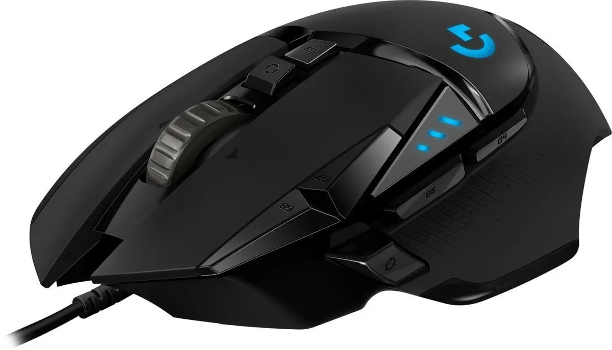 Ratón Gaming Logitech G G502 Hero: Sensor 25K, RGB, 11 Botones Programables, Peso Ajustable
