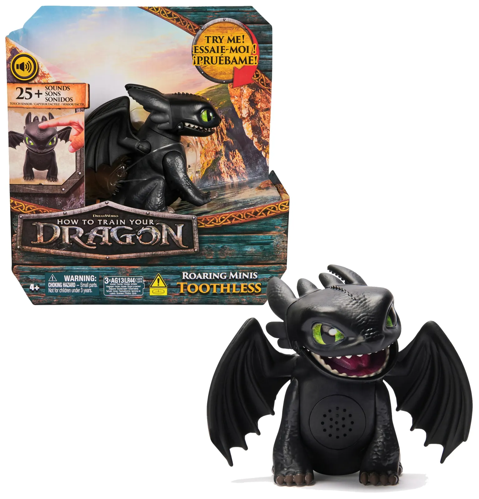 Figura Dragón Interactivo Desdentao Dreamworks Dragons +25 Sonidos, Mueve Alas y Cabeza