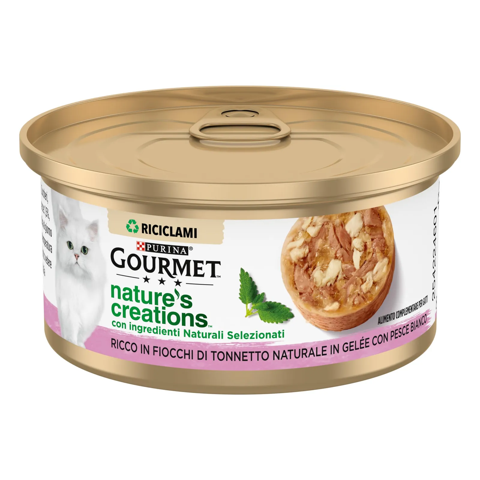 Nature's Creations Comida Húmeda Gatos Adultos Atún y Pescado Blanco en Gelée 24x70g