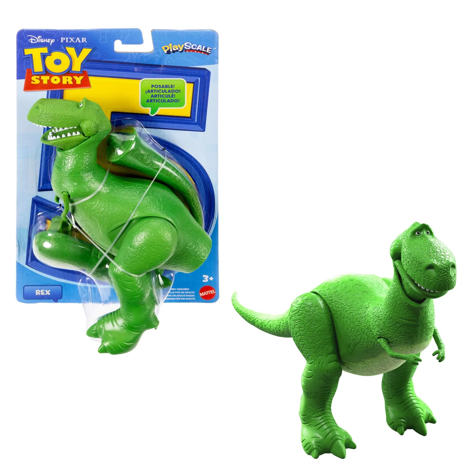 Mattel Disney Pixar Toy Story 5 Rex Figura de Acción 18.4 cm