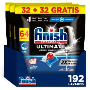 Finish Powerball Quantum: 192 Pastillas para Lavavajillas