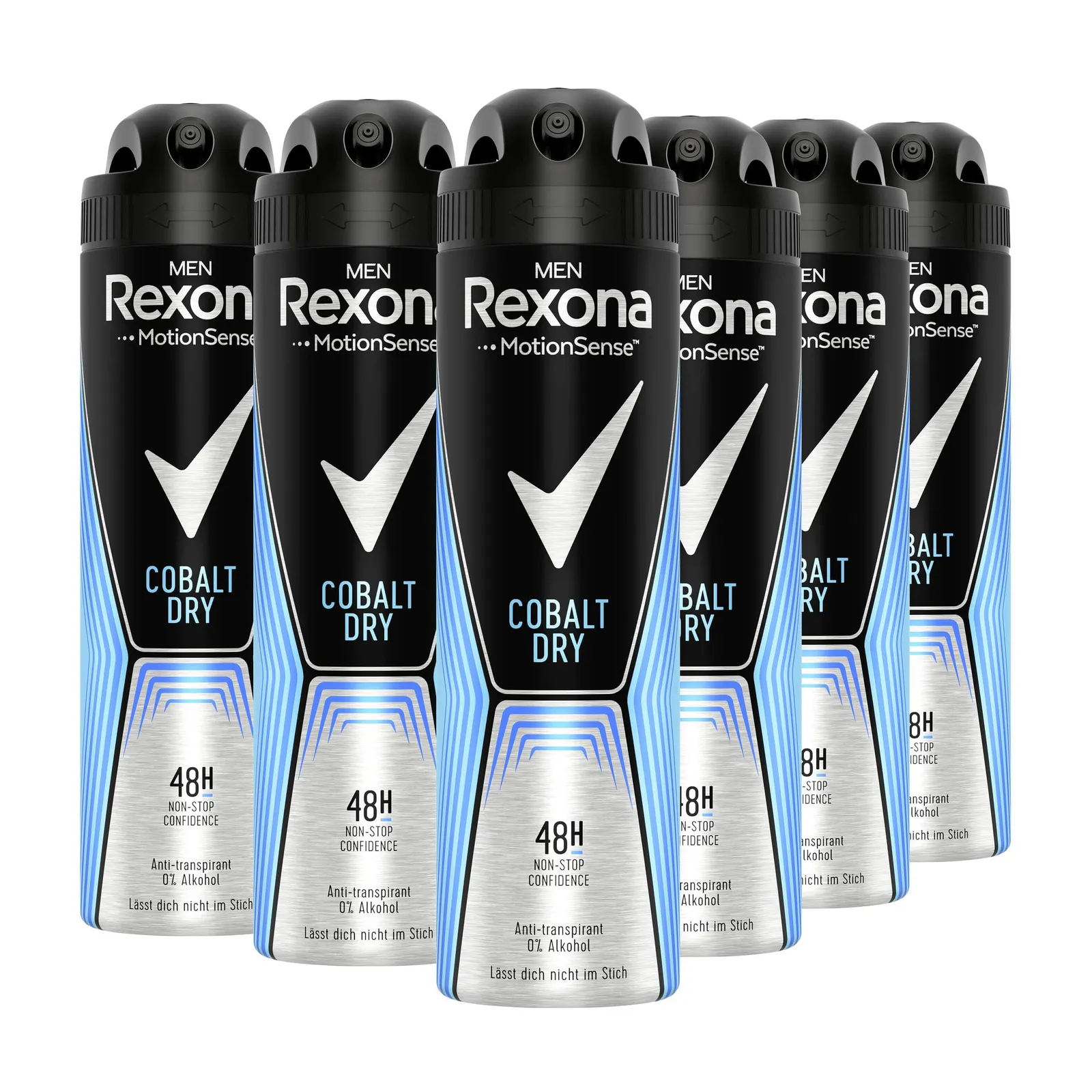 Pack 6x Rexona Cobalt Desodorante Antitranspirante Hombre 150ml