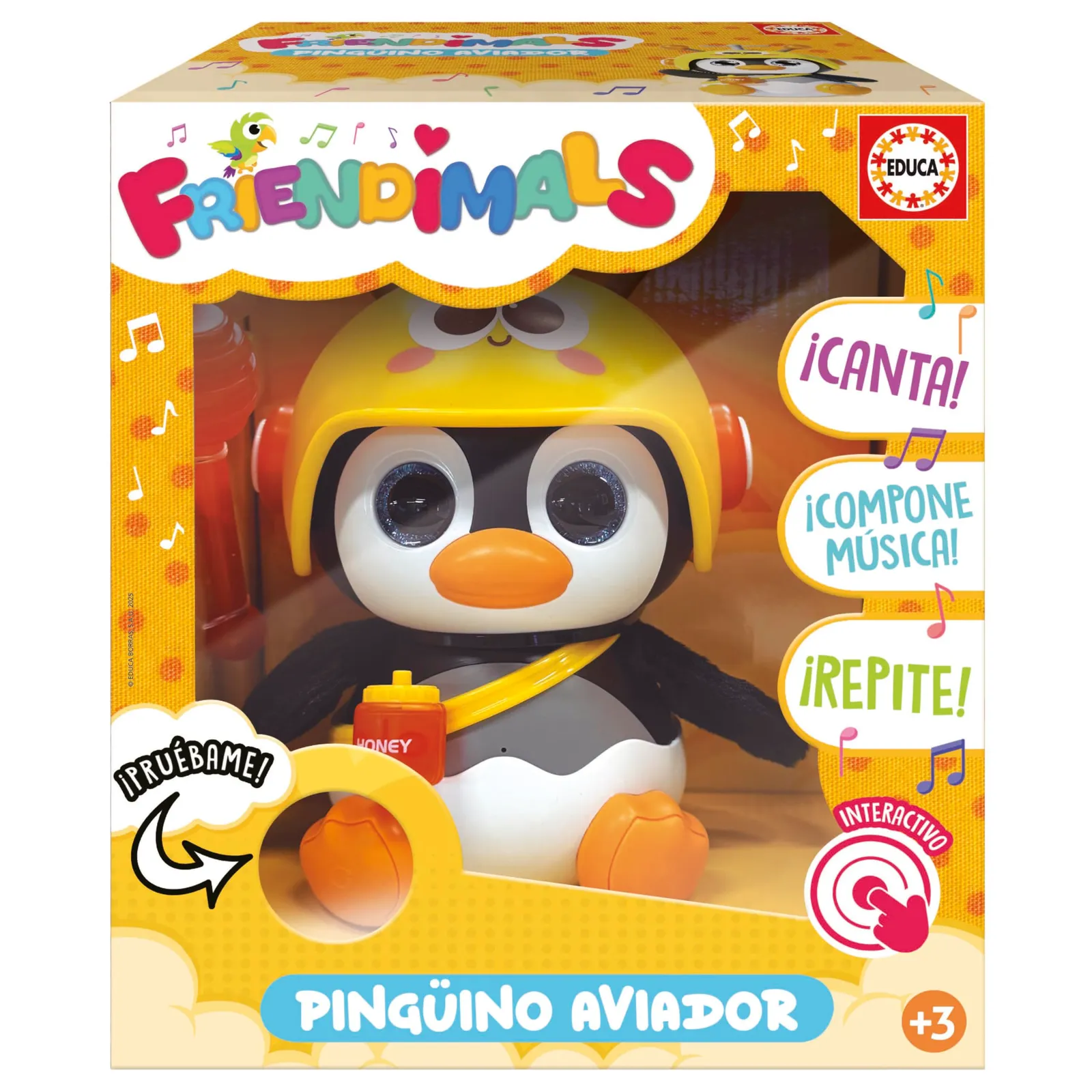 Educa Friendimals: Pingüino Aviador Interactivo que Canta, Compone Música y Repite Voz (20436)