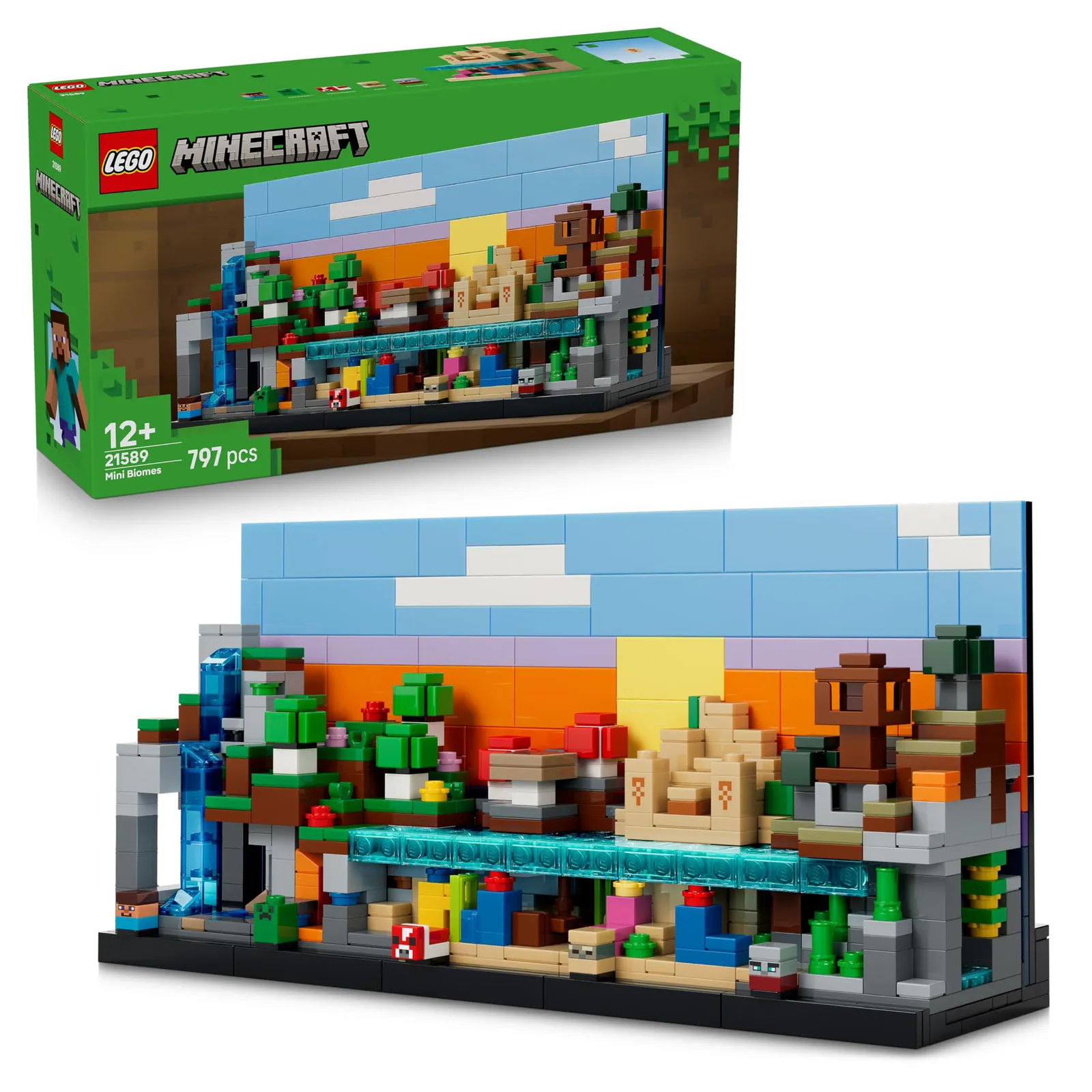 Set de construcción LEGO Minecraft Minibiomas con 5 microfiguras incluidas