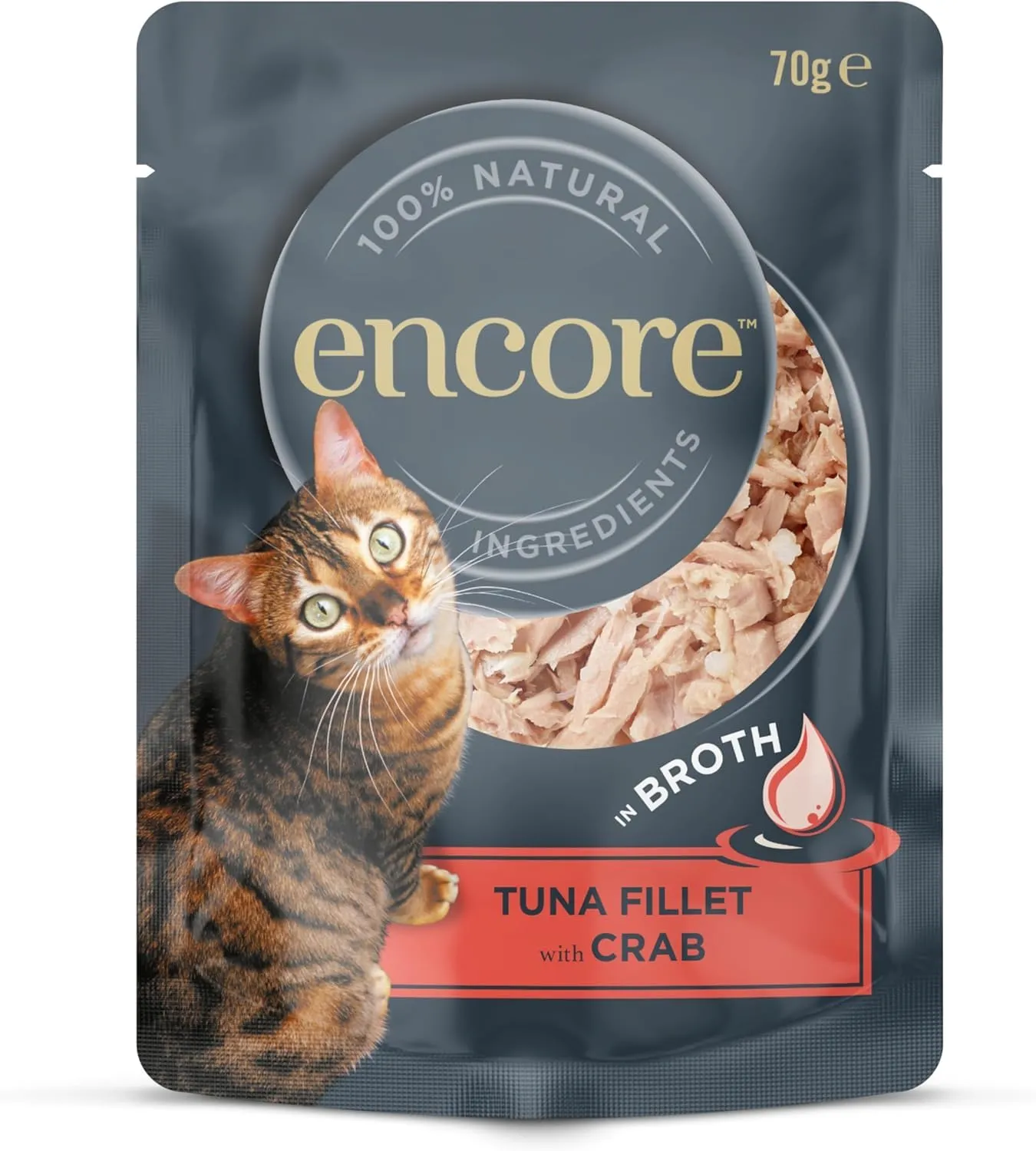 Encore Comida Húmeda Gato Atún y Cangrejo 16x70g