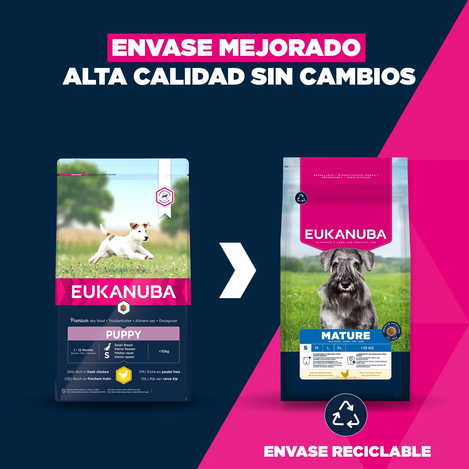 Eukanuba Alimento Seco para Perros Razas Pequeñas Maduros con Pollo Fresco - 7.5 kg