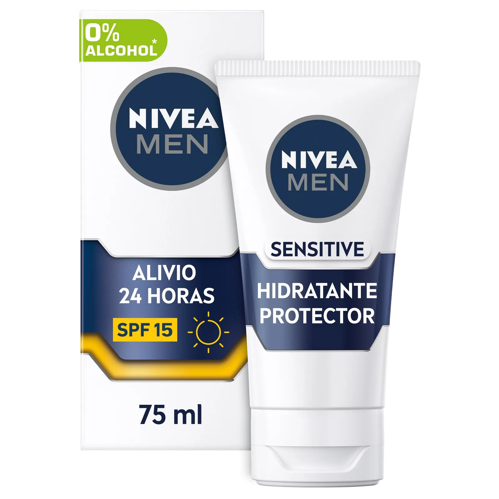 Hidratante facial Nivea Men Sensitive con protección solar FP15 (75 ml)