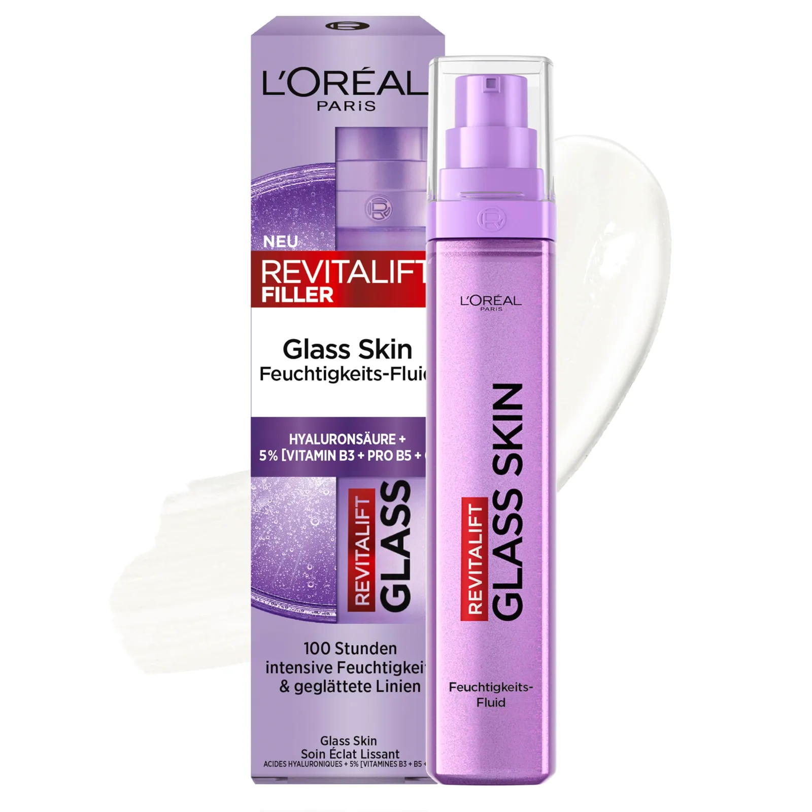 L'Oréal Paris Glass Skin Fluido Facial con Ácido Hialurónico y Vitaminas 50ml